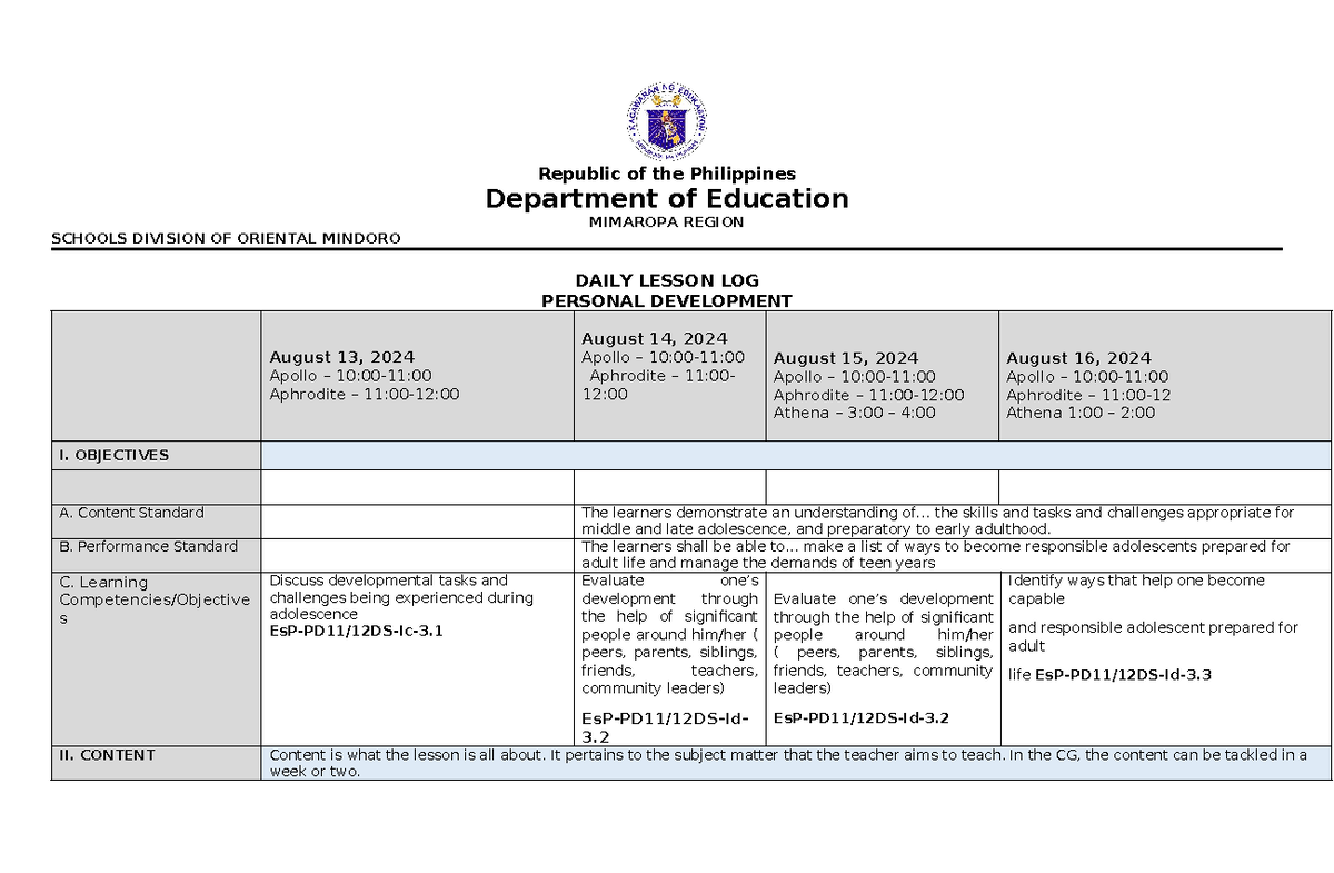 Module 4 - Republic of the Philippines Department of Education MIMAROPA ...