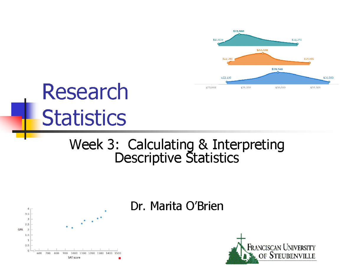 Research Statistics (Week 3): Overview of Central Tendency ...