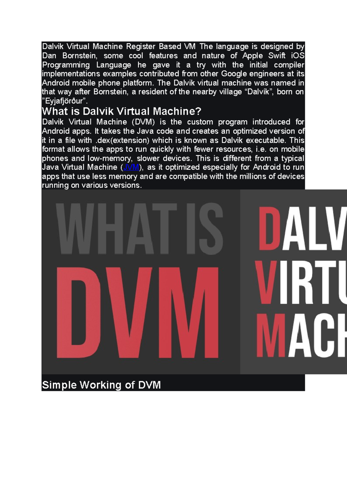 DVM - DALVIC VIRTUAL MACHINE - Dalvik Virtual Machine Register Based VM ...