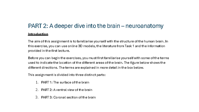 Neuroanatomy Study: PART 2 - Exploring Brain Structure and Function ...