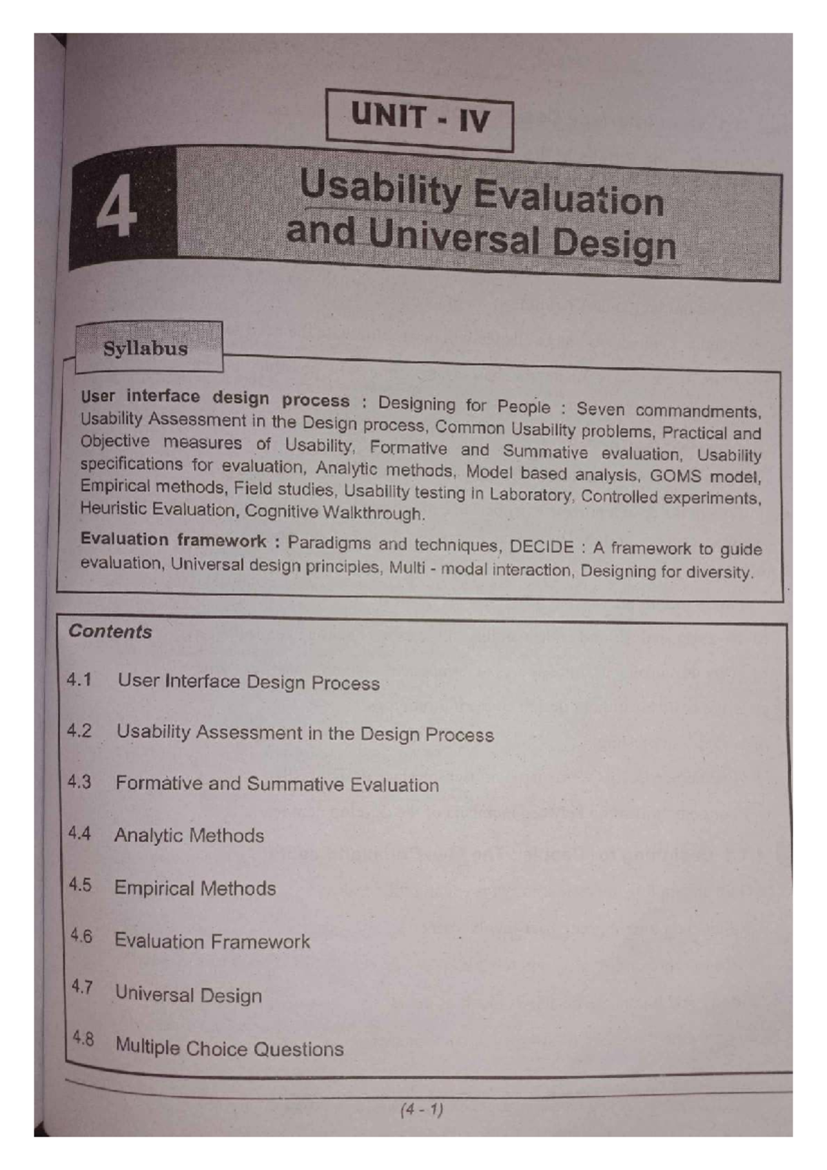HCI 4: Usability Evaluation & Universal Design Exam Notes - Studocu