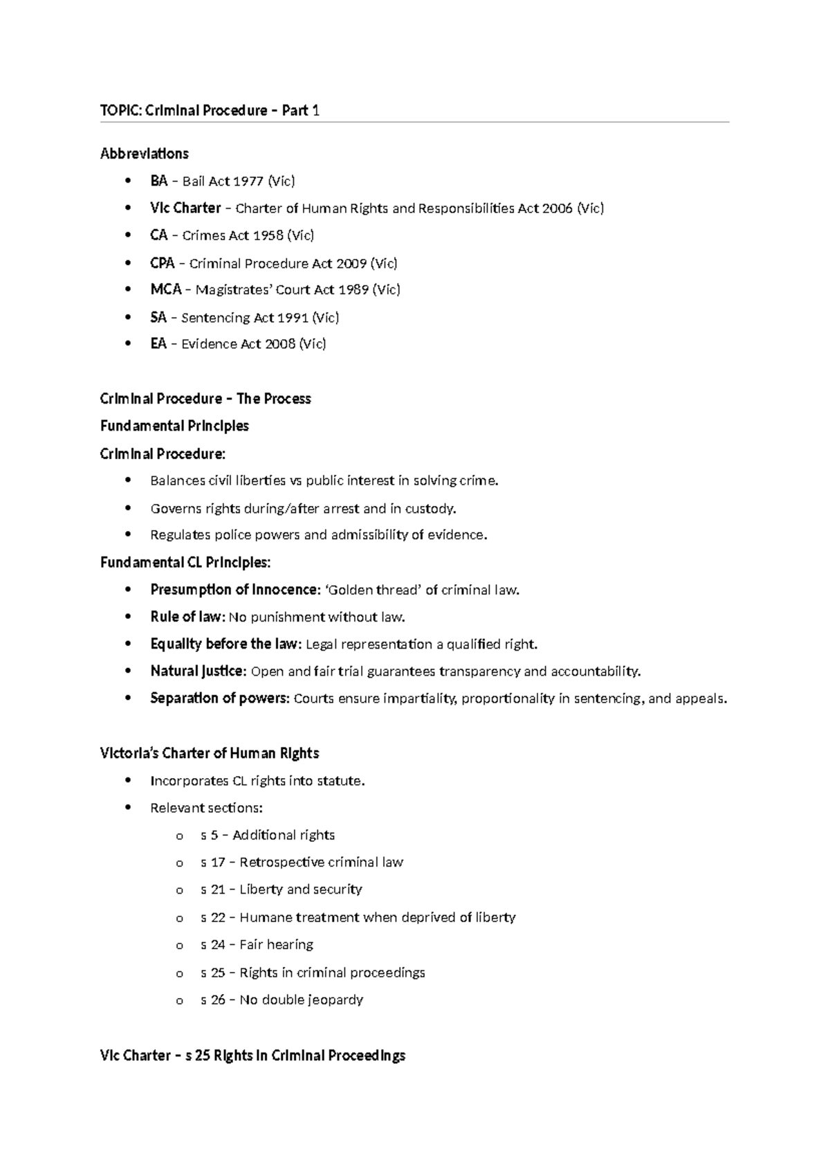 LAW4332 Criminal Procedure: Key Points & Principles Overview - Studocu