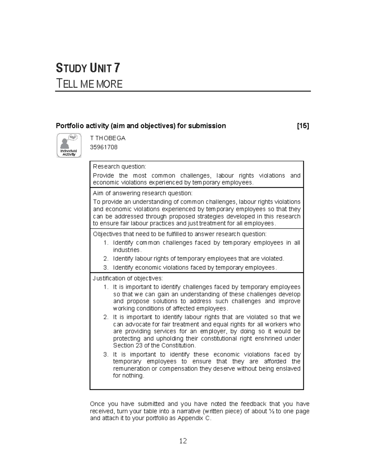 IURI 275 Assignment 1 - NWU- MAFIKENG CAMPUS IURI ASSESSMENT - T ...