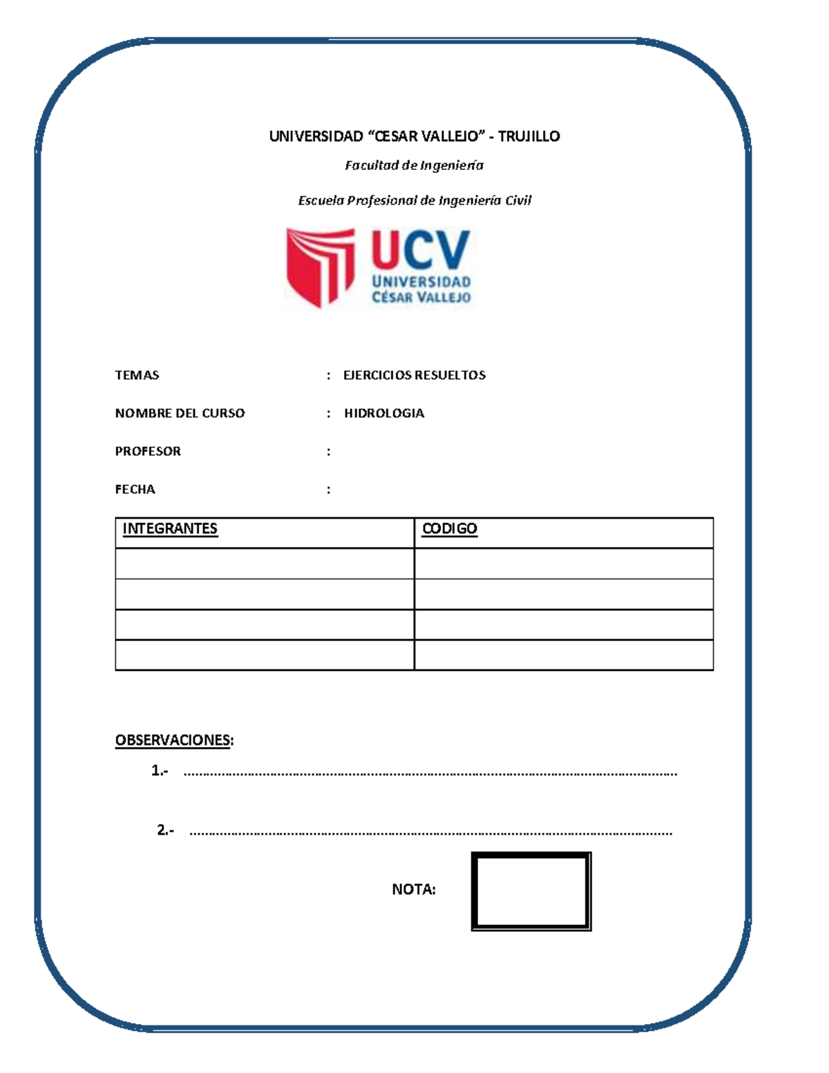 Ejercicios Resueltos de Hidrogramas - Hidrología (ING-123) - Document Preview
