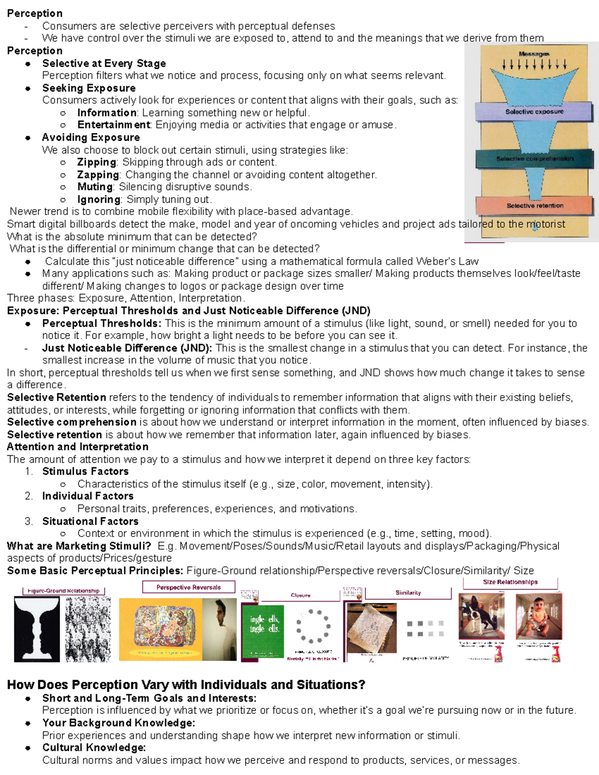 MB 3Mid - Midterm Study Notes on Consumer Perception - Studocu