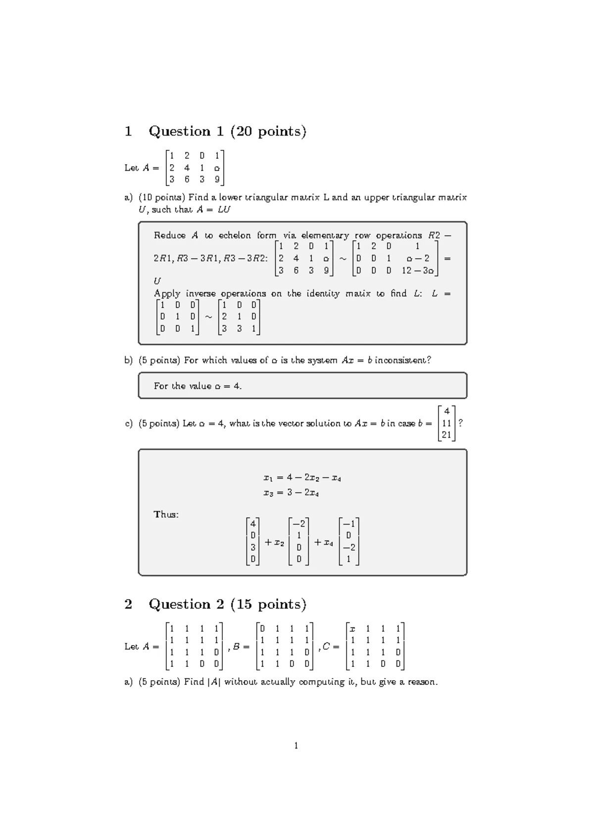 Exam 2020 Solutions - Linear Algebra for Data Science (JBM075 ...
