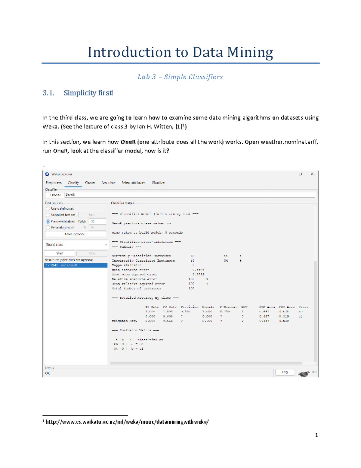 Lab3-Report NetCen - Introduction to Data Mining Lab 3 – Simple ...