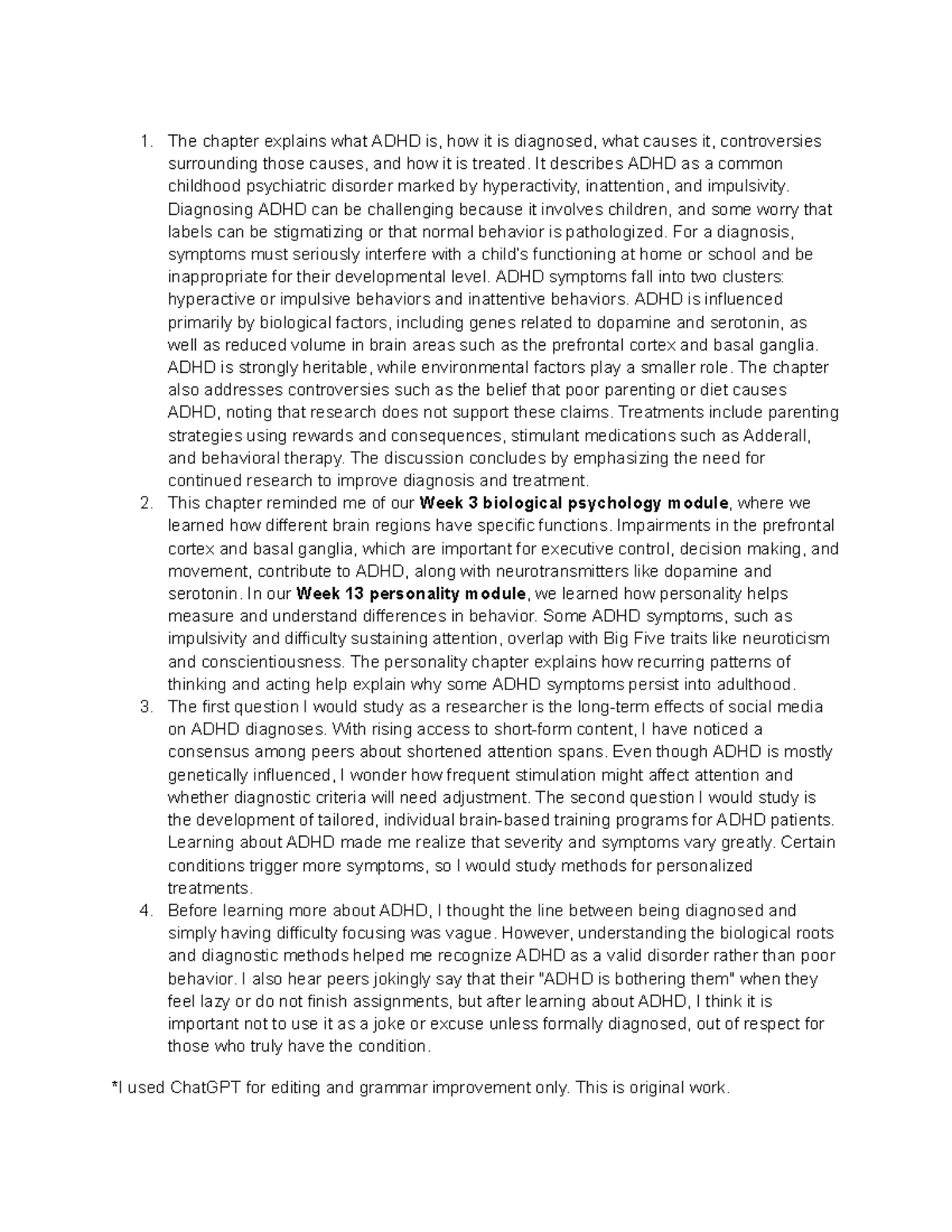 ADHD Overview: Diagnosis, Causes, and Treatment Insights (Writing ...