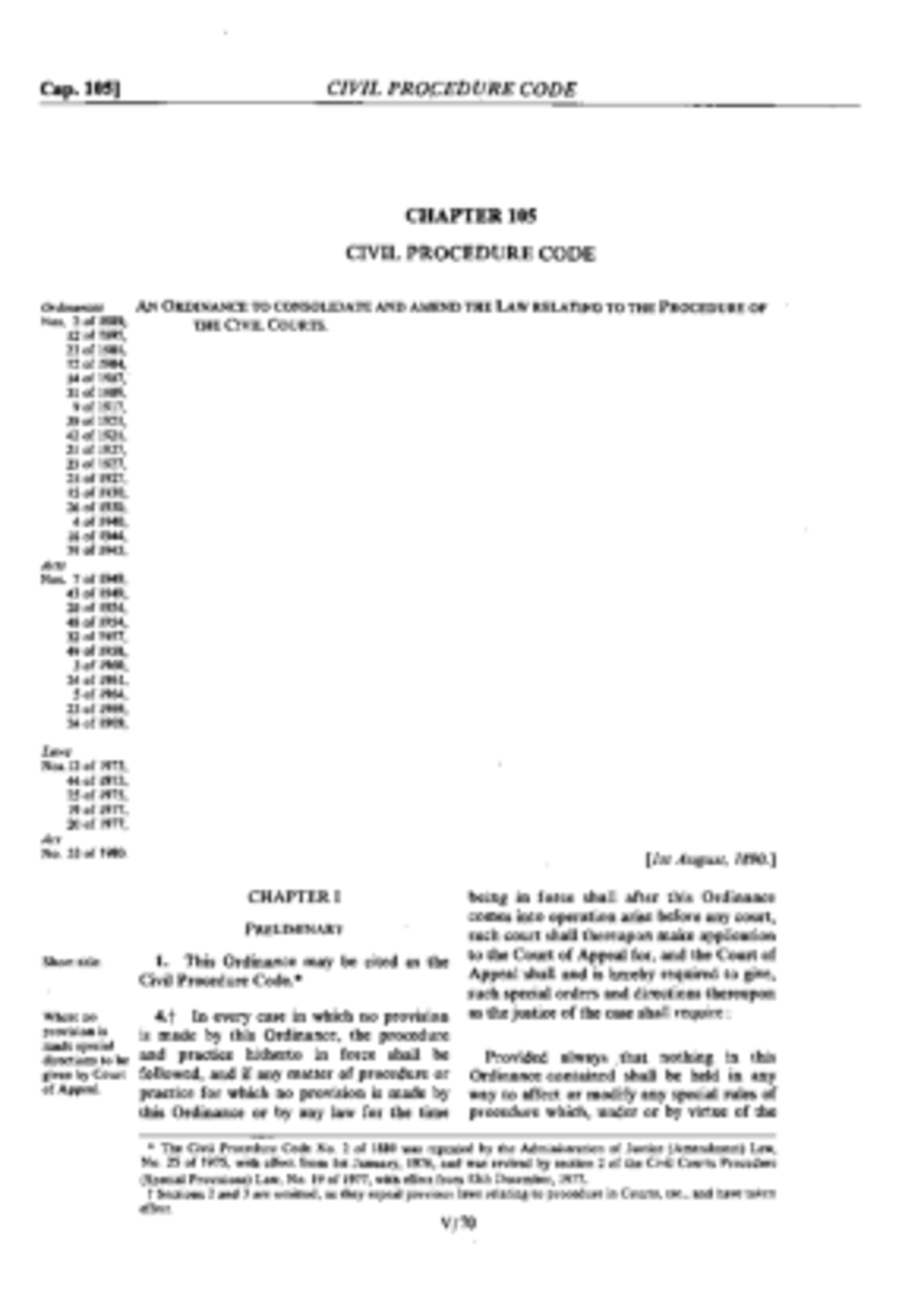 CIVIL PROCEDURE CODE: Chapter 105 - Consolidation and Amendments - Studocu