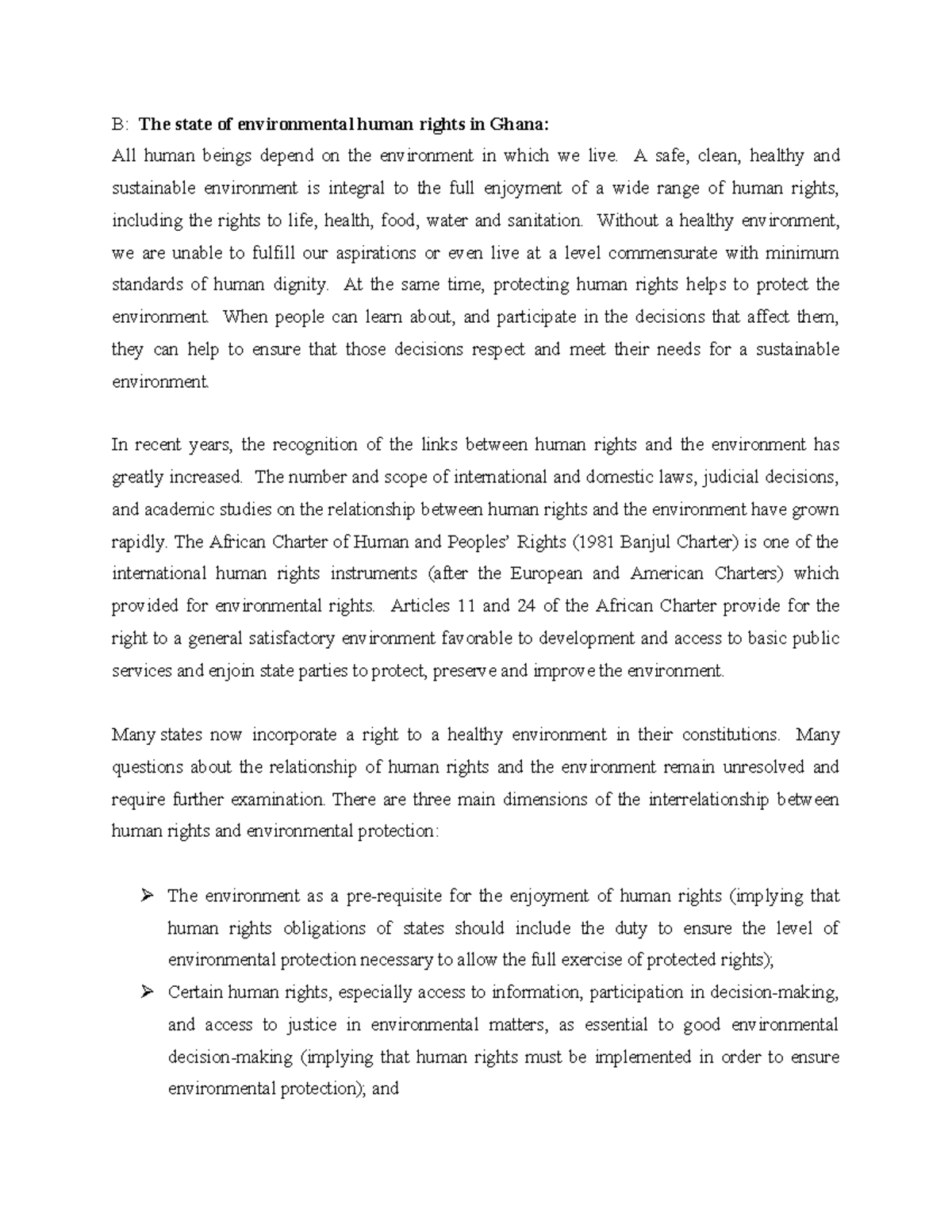 Constitutional Provisions on Environmental Law in Ghana: A Critical ...