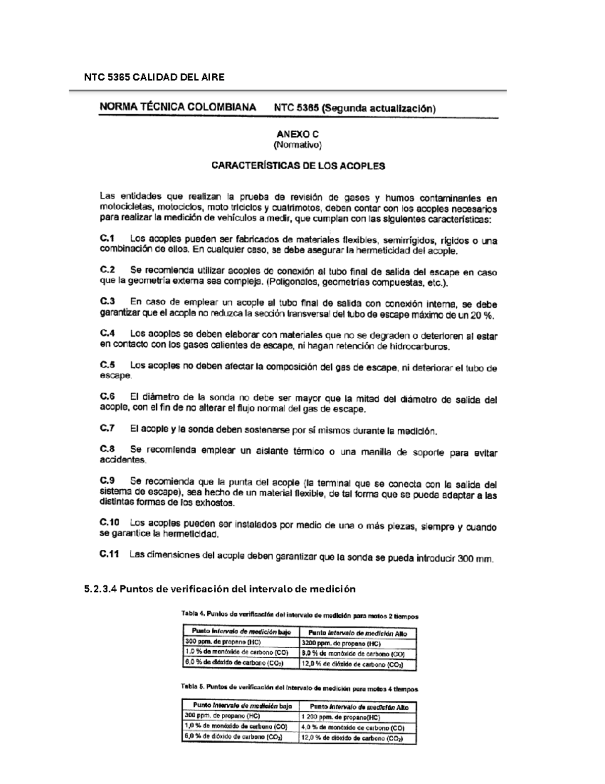 NTC 5365 Calidad DEL AIRE - Sistemas Ambientales - NTC 5365 CALIDAD DEL ...