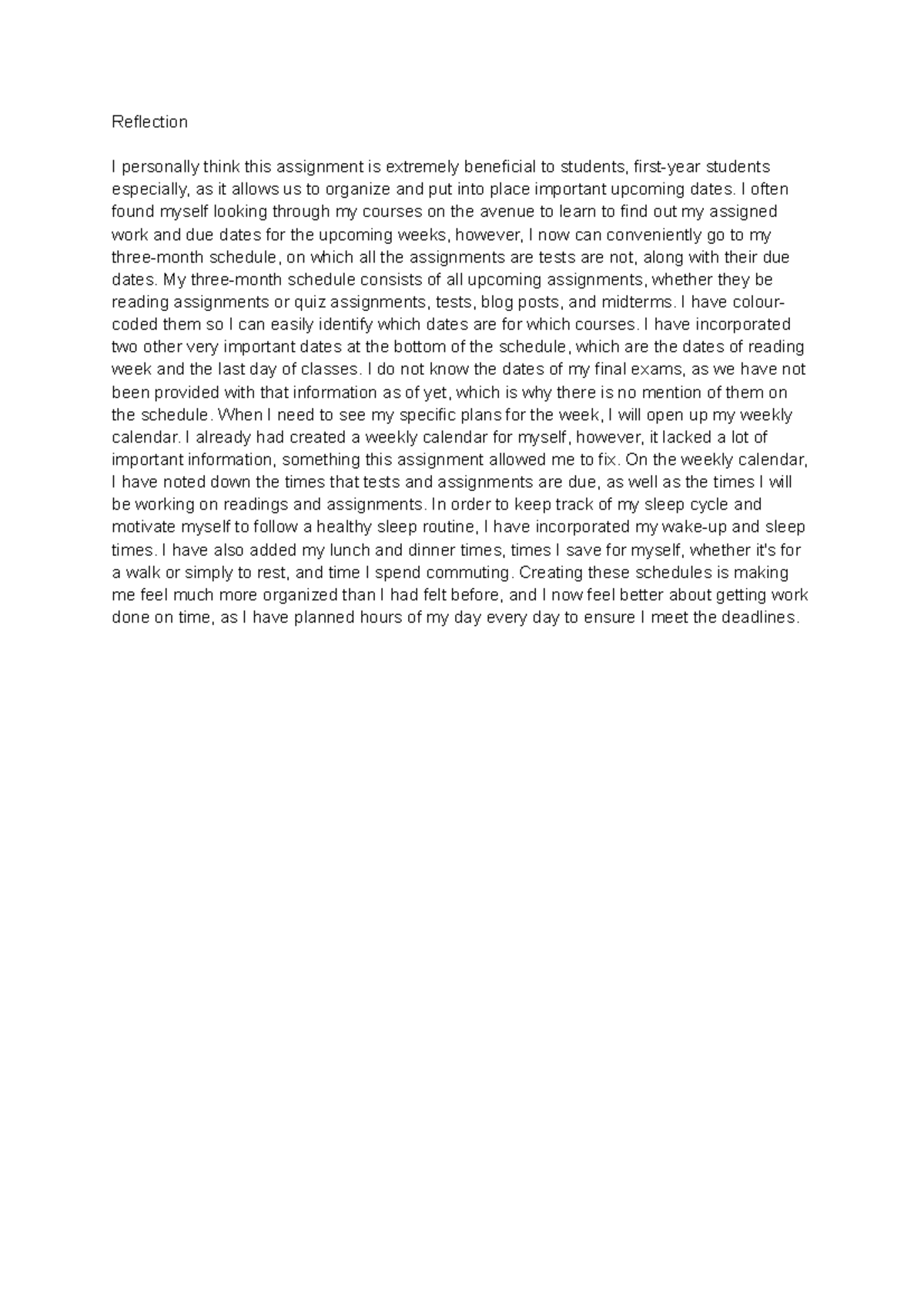 1GRO-A Assignment - Reflection I personally think this assignment is ...
