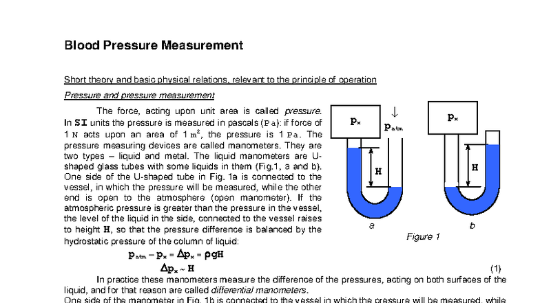 Blood Pressure Measurement Theory and Practical Techniques (114 Blpres ...