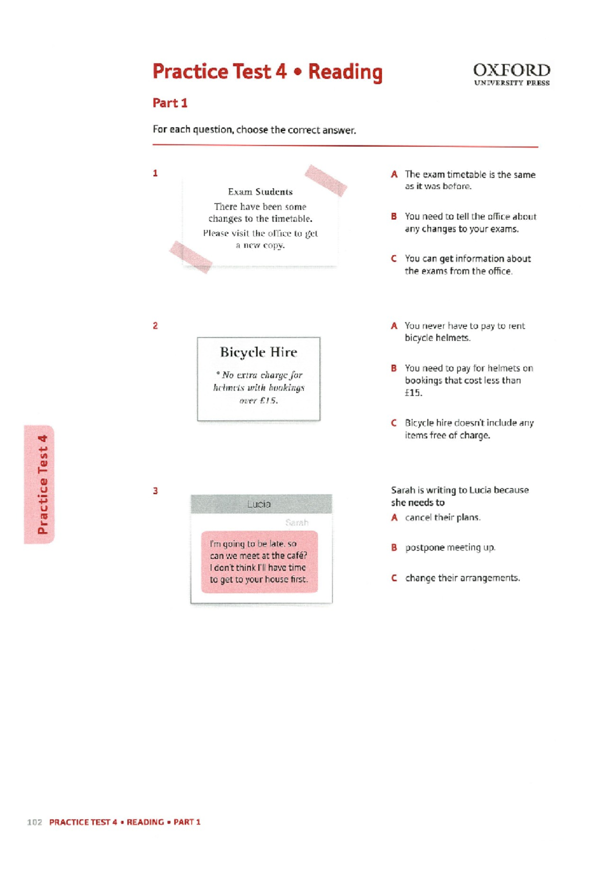 Practice Test 4 Reading & Listening - Trainee Exam T4 - Studocu