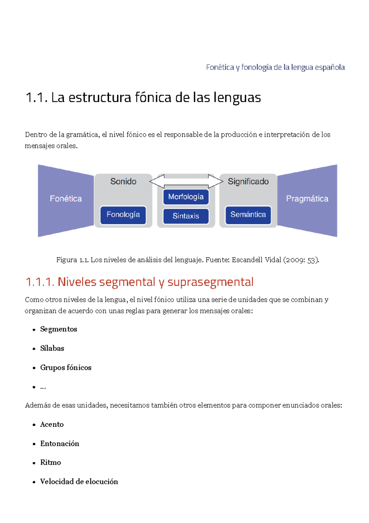 1.1. Estructura fónica y fonología - Cursos UNED 2024 - Studocu