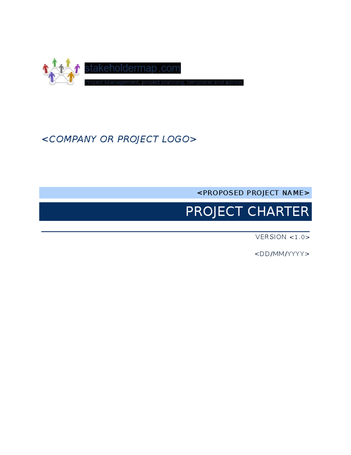 Project Charter Template for 2021 Assignment - Guidelines and Structure ...