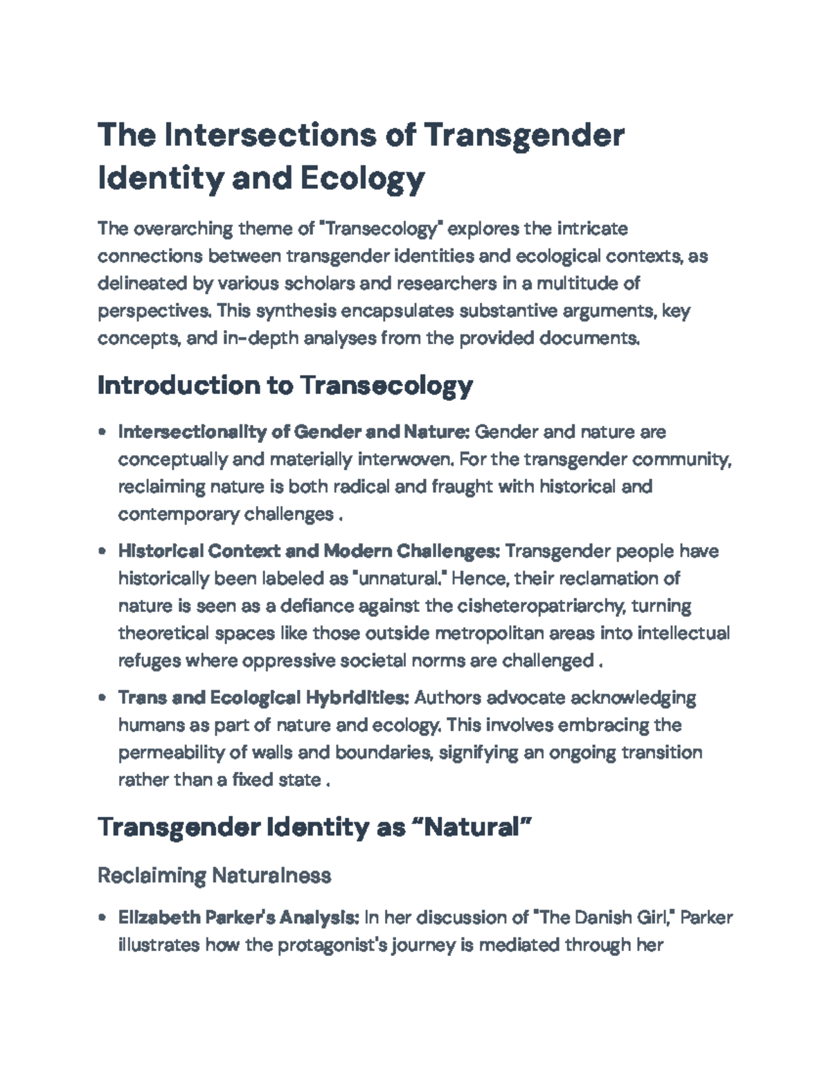 Transecology: The Intersection of Transgender Identity and Ecology ...