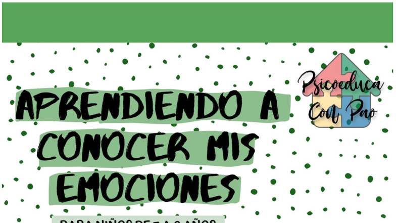 Cuaderno de Emociones para Niños de 3 a 6 Años - Studocu