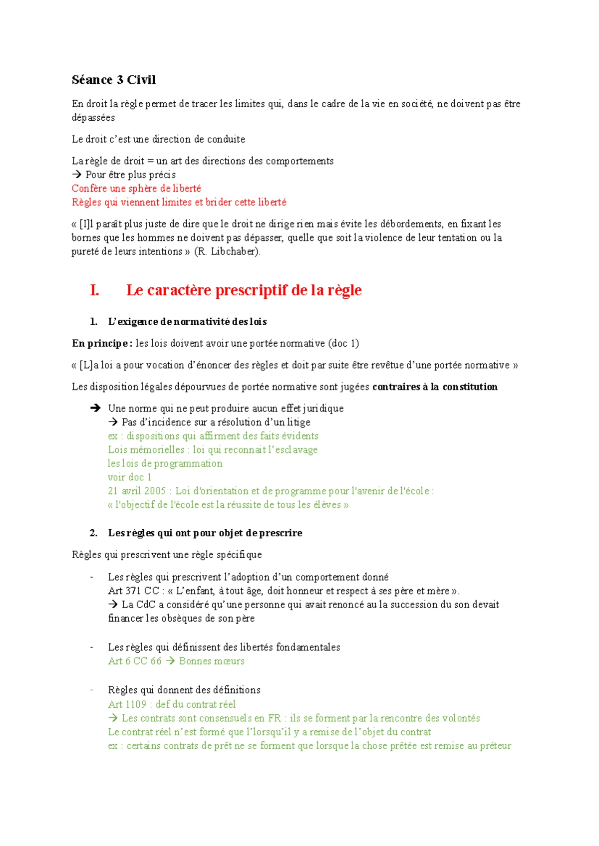 Cours - les finalités et les spécificités de la règle de droit ...