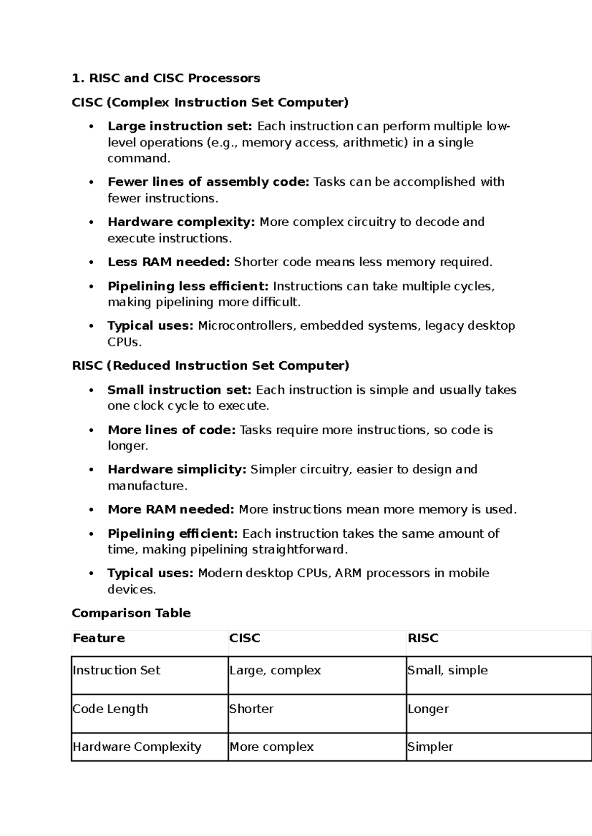 Types of Processors: RISC, CISC, GPUs, and Multicore Systems Overview ...