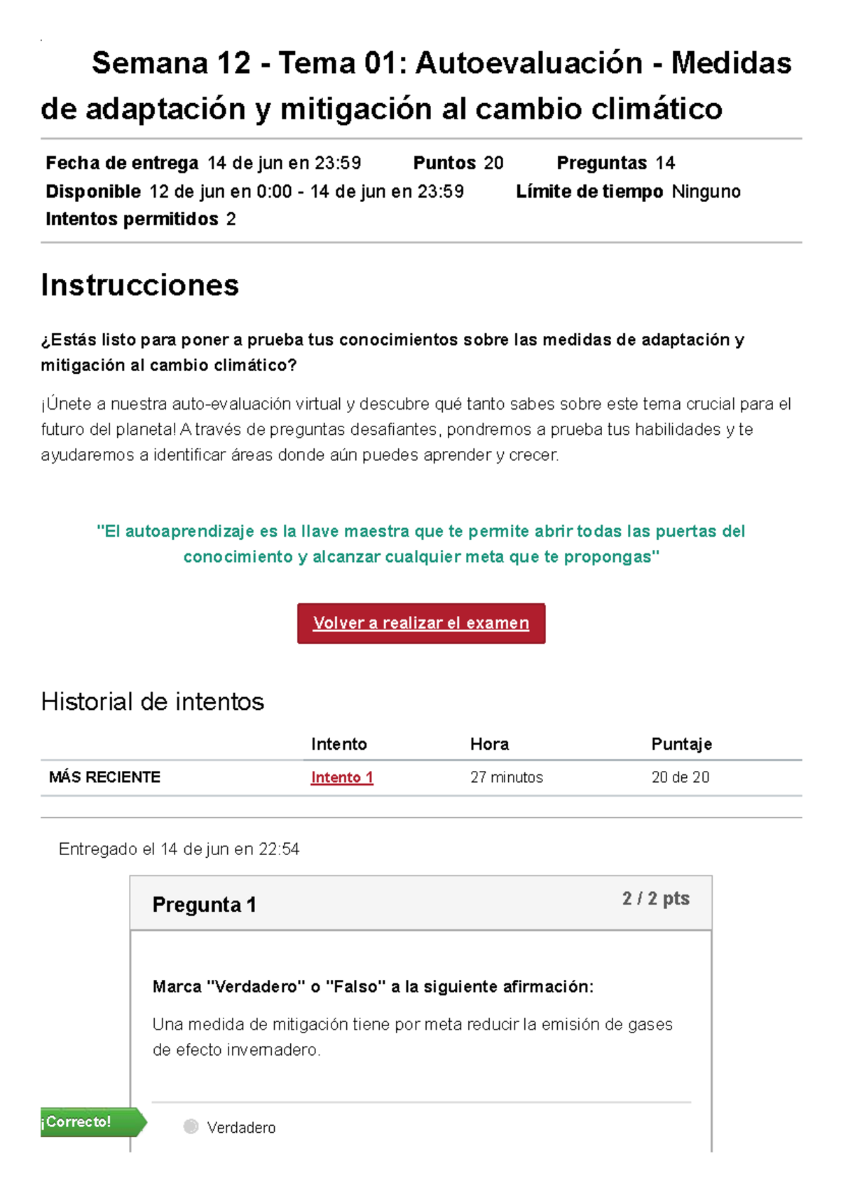 Autoevaluación de Medidas de Adaptación y Mitigación al Cambio ...