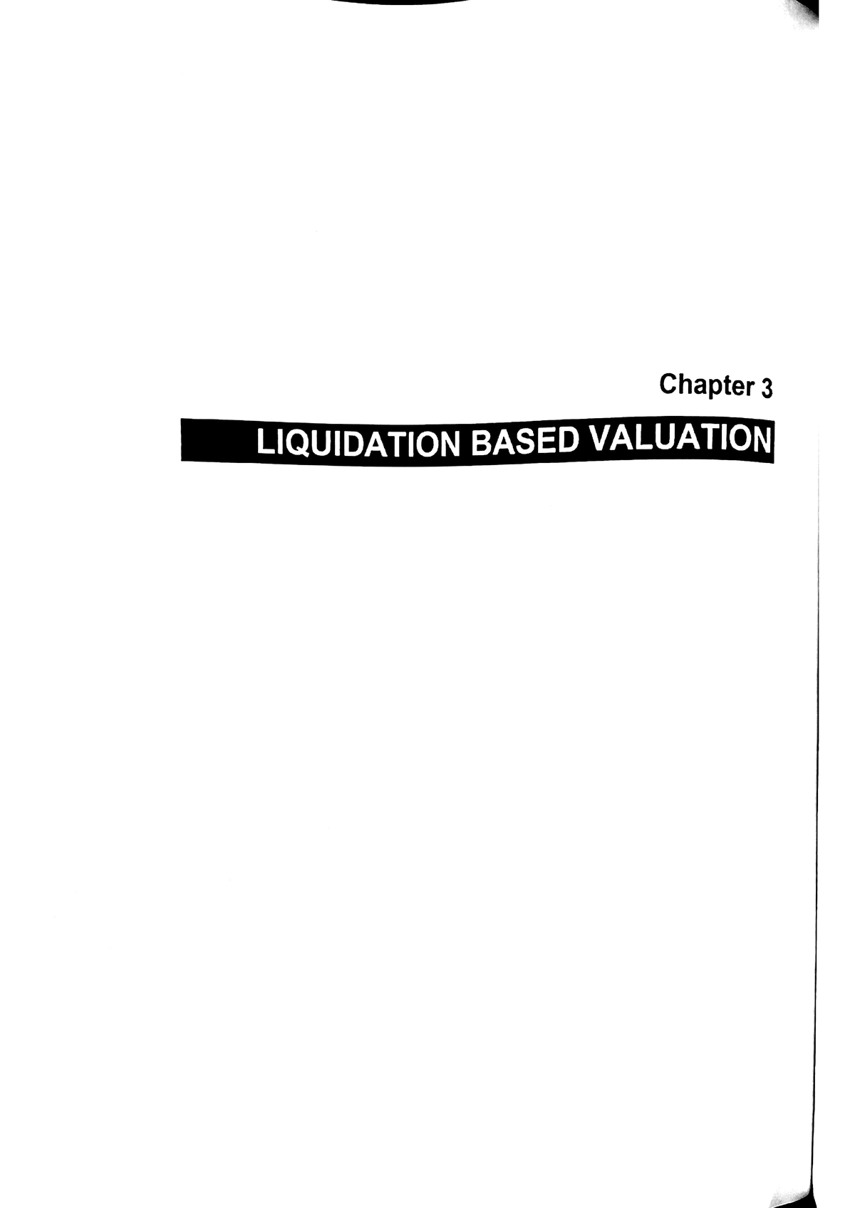 Chapter 3: Liquidation Based Valuation Concepts and Methodologies - Studocu