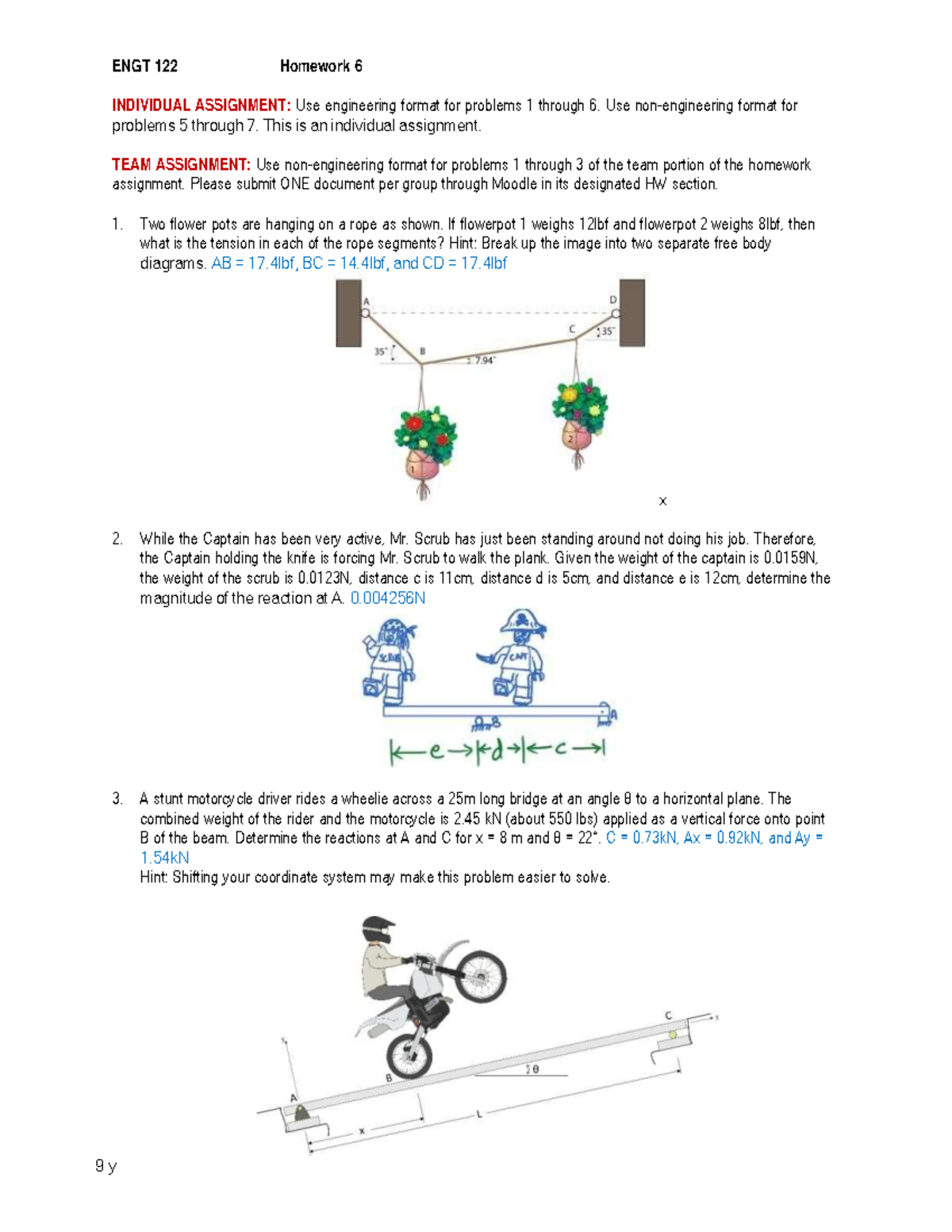 ENGT 122 Homework 6: Individual & Team Assignments Overview - Studocu
