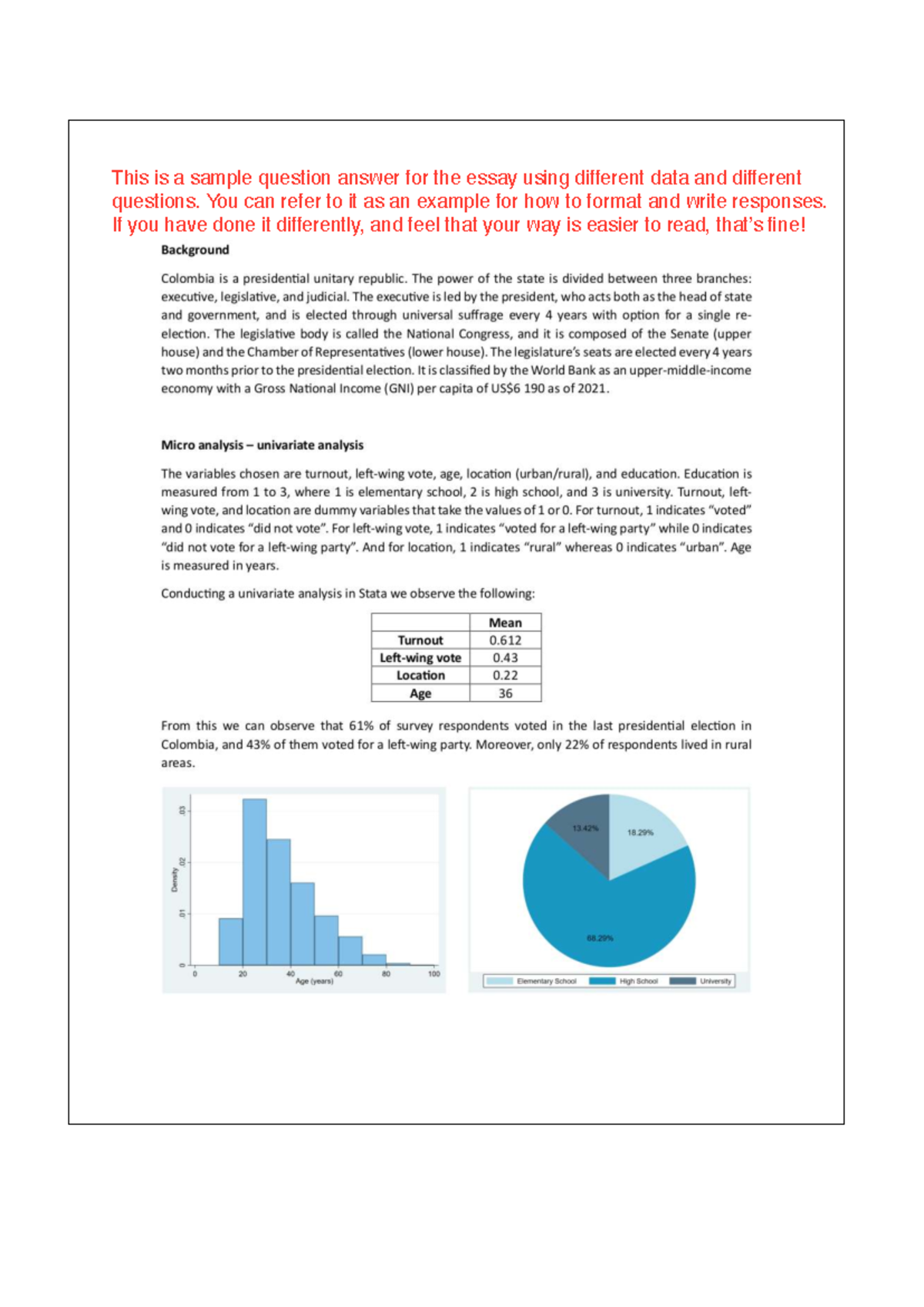 Sample Assignment 1 - This module introduces students to probability ...