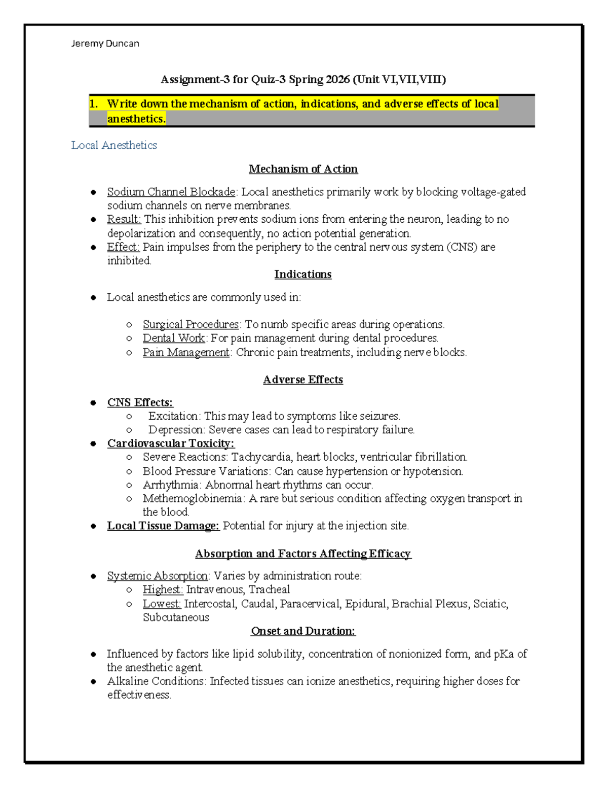 Module 3 Study Guide: Mechanisms, Indications, and Side Effects of ...