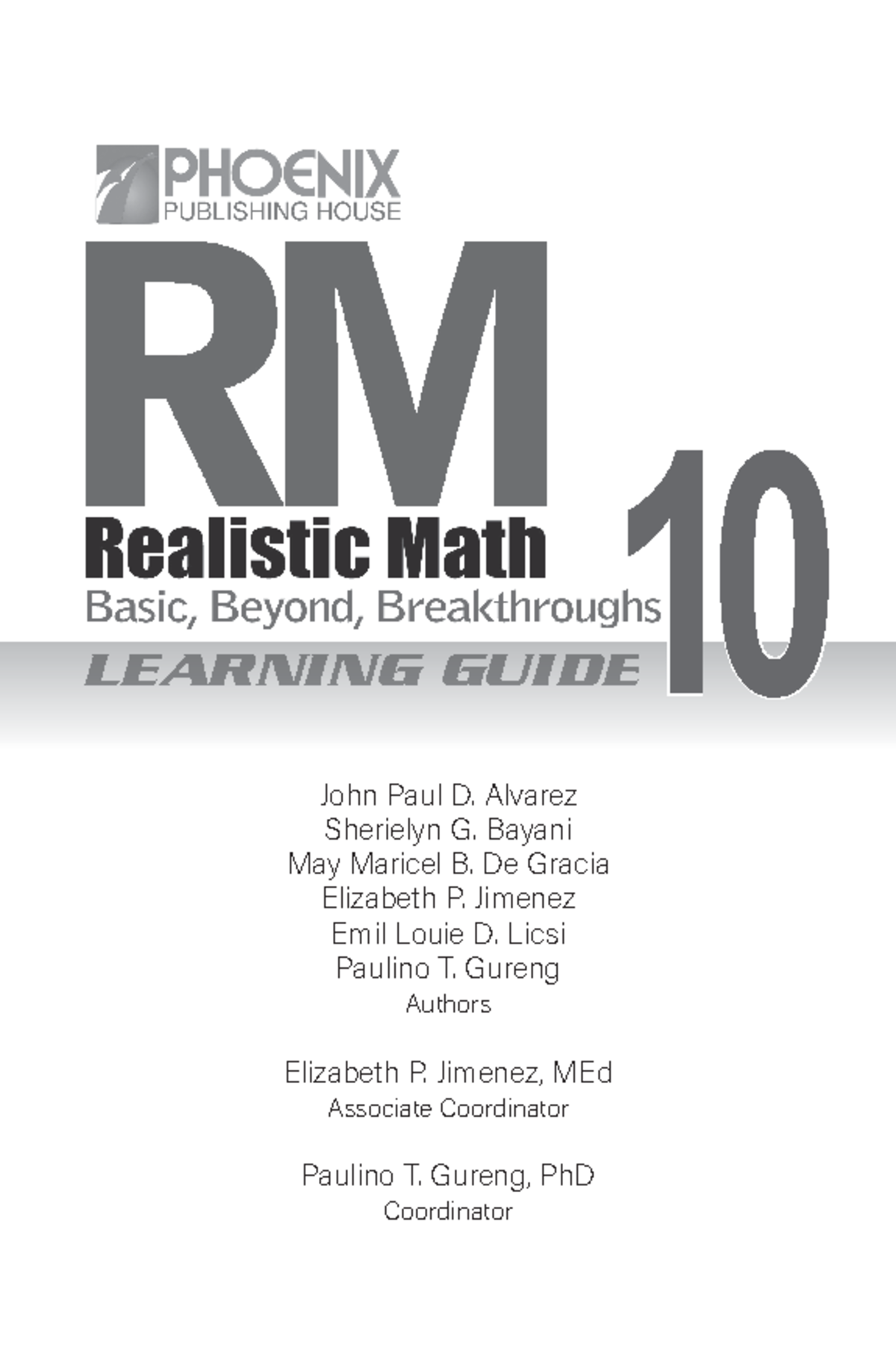Realistic Math 10 Learning Guide: Basic to Breakthroughs - Rev2 - Studocu