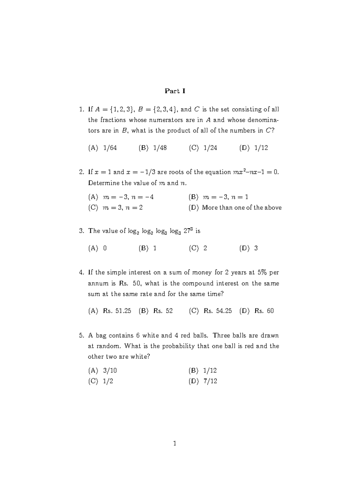 Mslis-PLA-2024 - Previous Year Questions on Reasoning & Math - Studocu