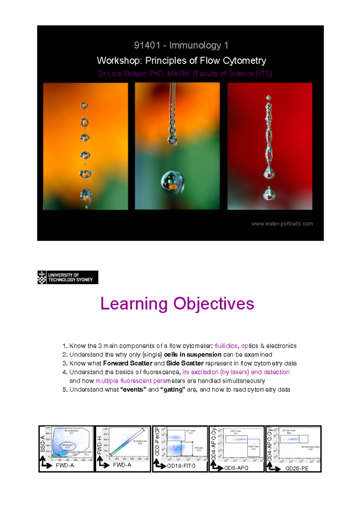 Flow Cytometry Workshop - 91401 - Immunology 1 Workshop: Principles of ...