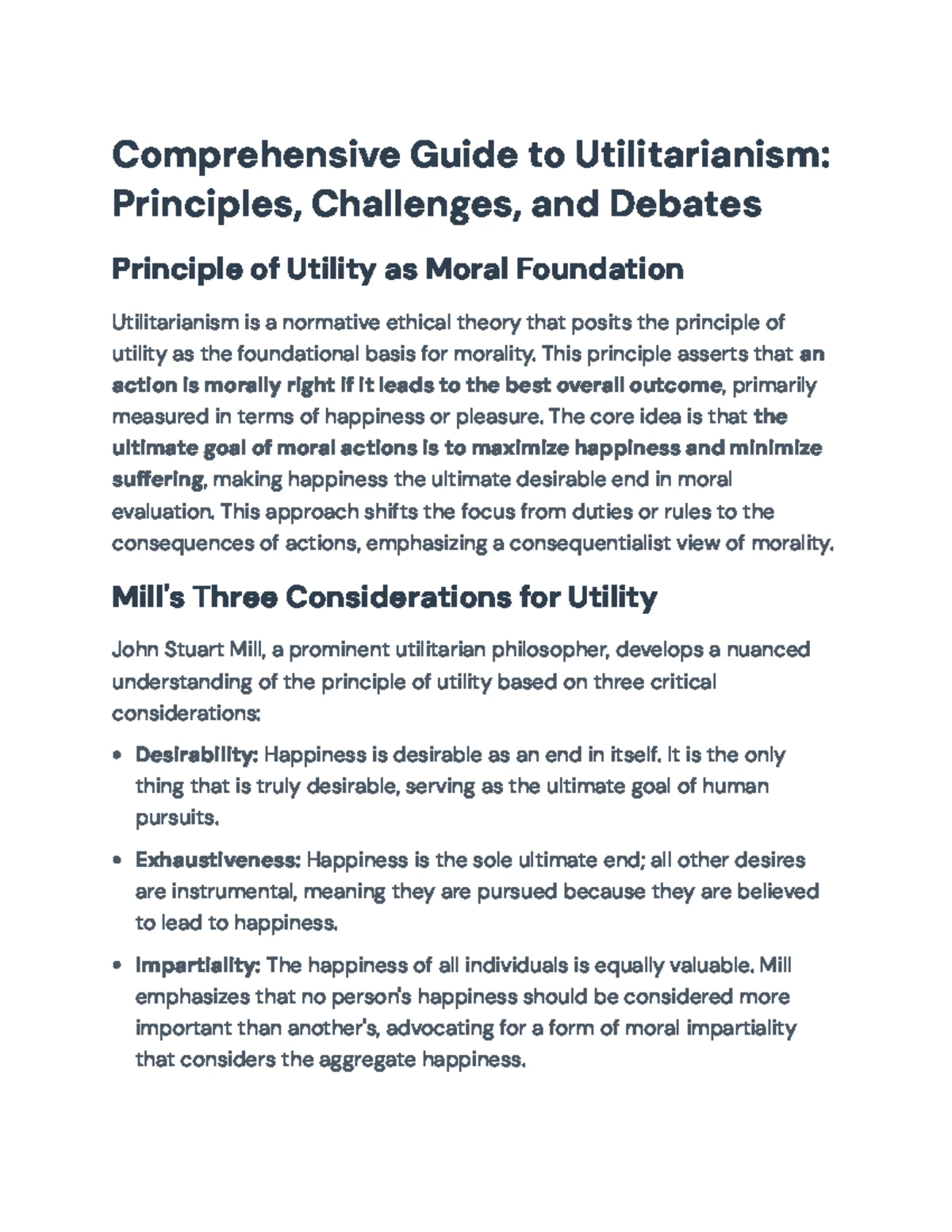 Comprehensive Overview of Utilitarianism: Types & Ethical Dilemmas ...