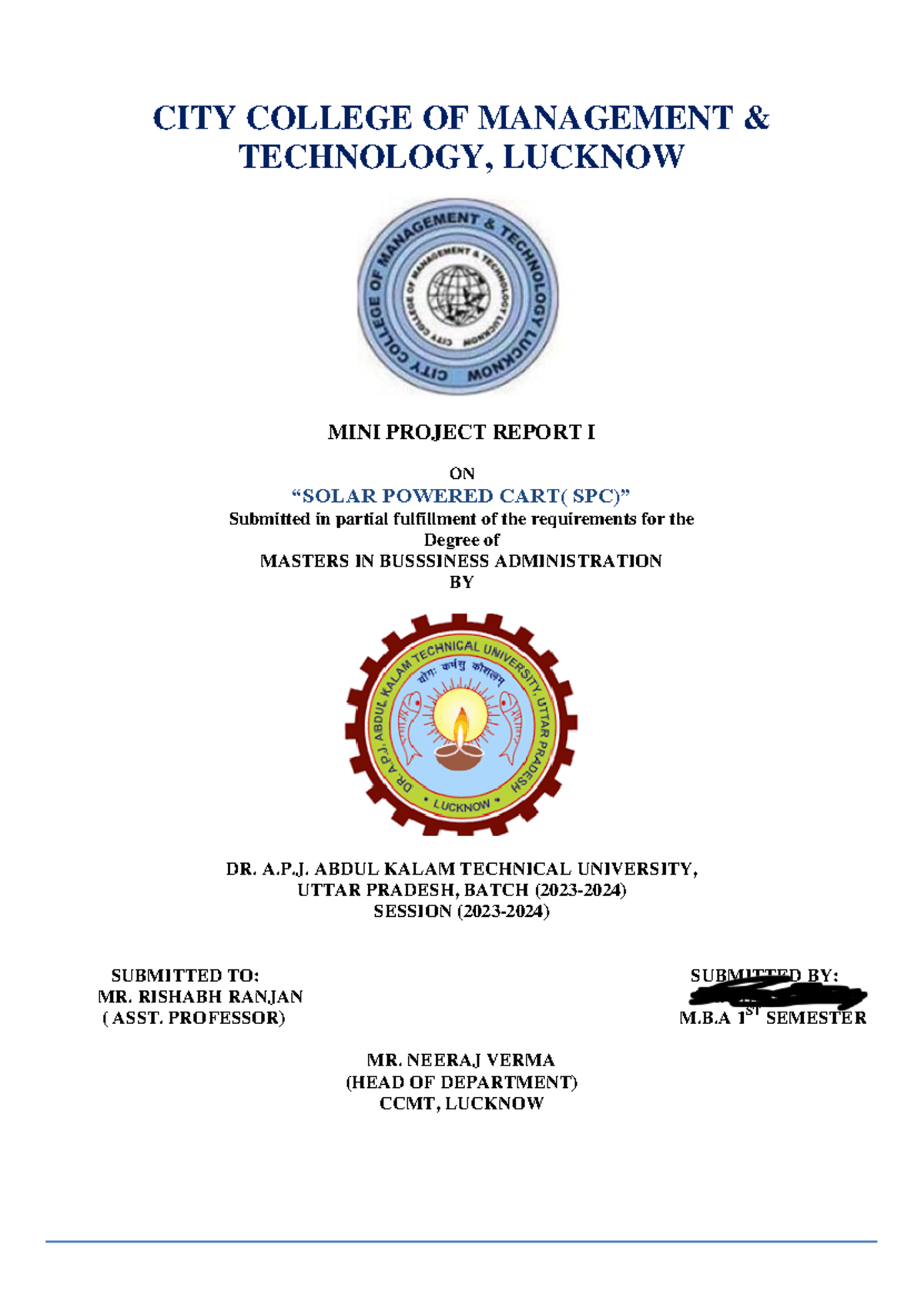 Mini Project ‘ Solar Powerd CART’ BY Chandan CLM - CITY COLLEGE OF ...