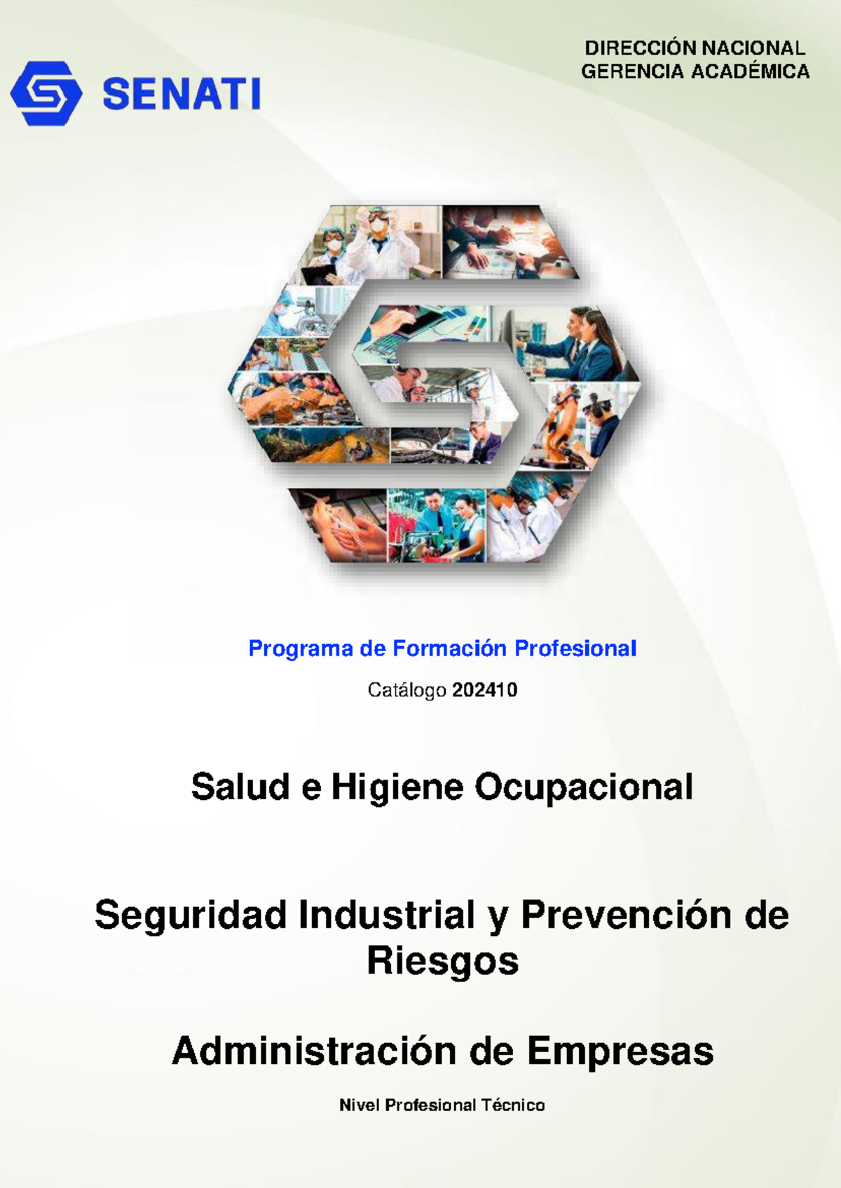 NSID-312 Catálogo de Formación Profesional en Salud e Higiene ...