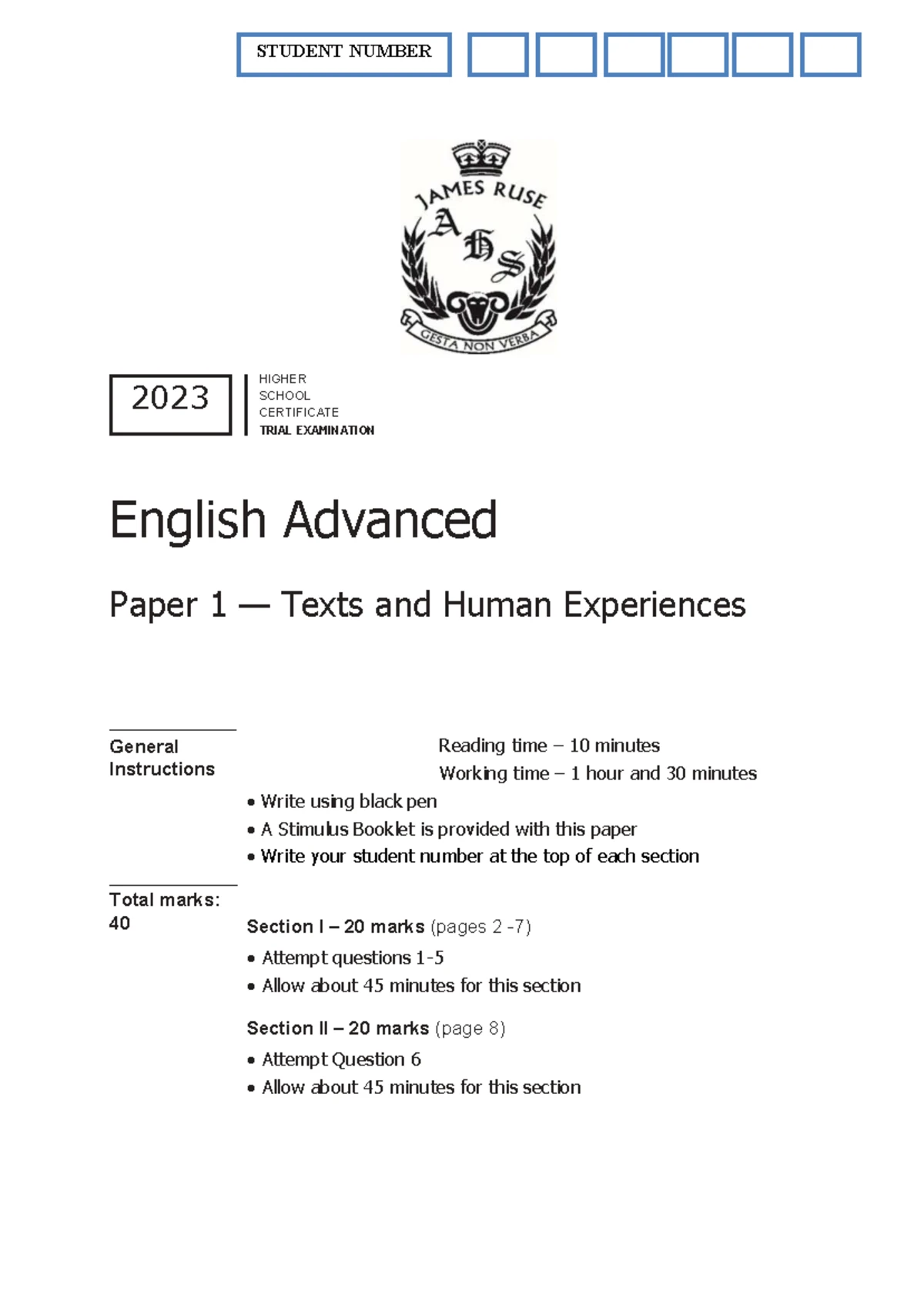 Knox Grammar 2019 HSC Business Studies Trial Exam & Solutions - Studocu