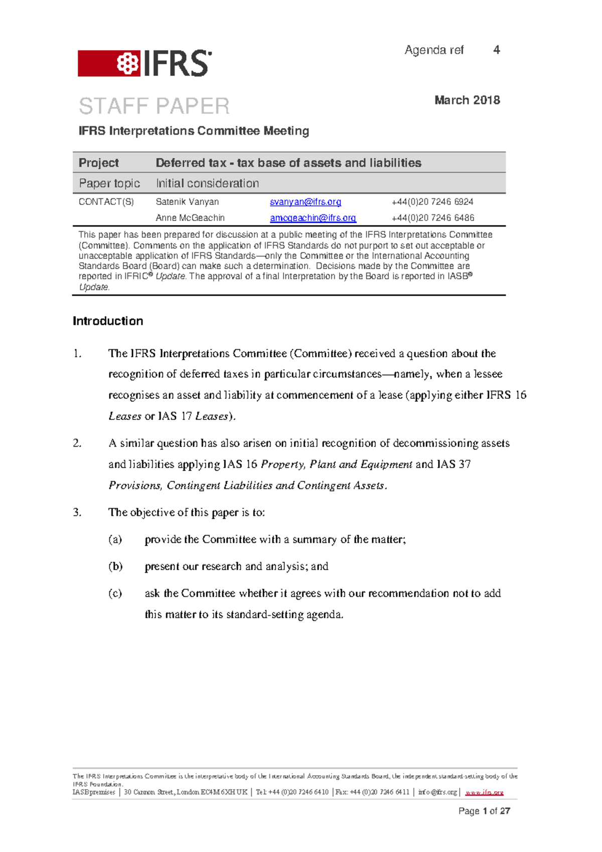 Ap4 deferred tax tax base of assets and liabilities - TheIFRS ...