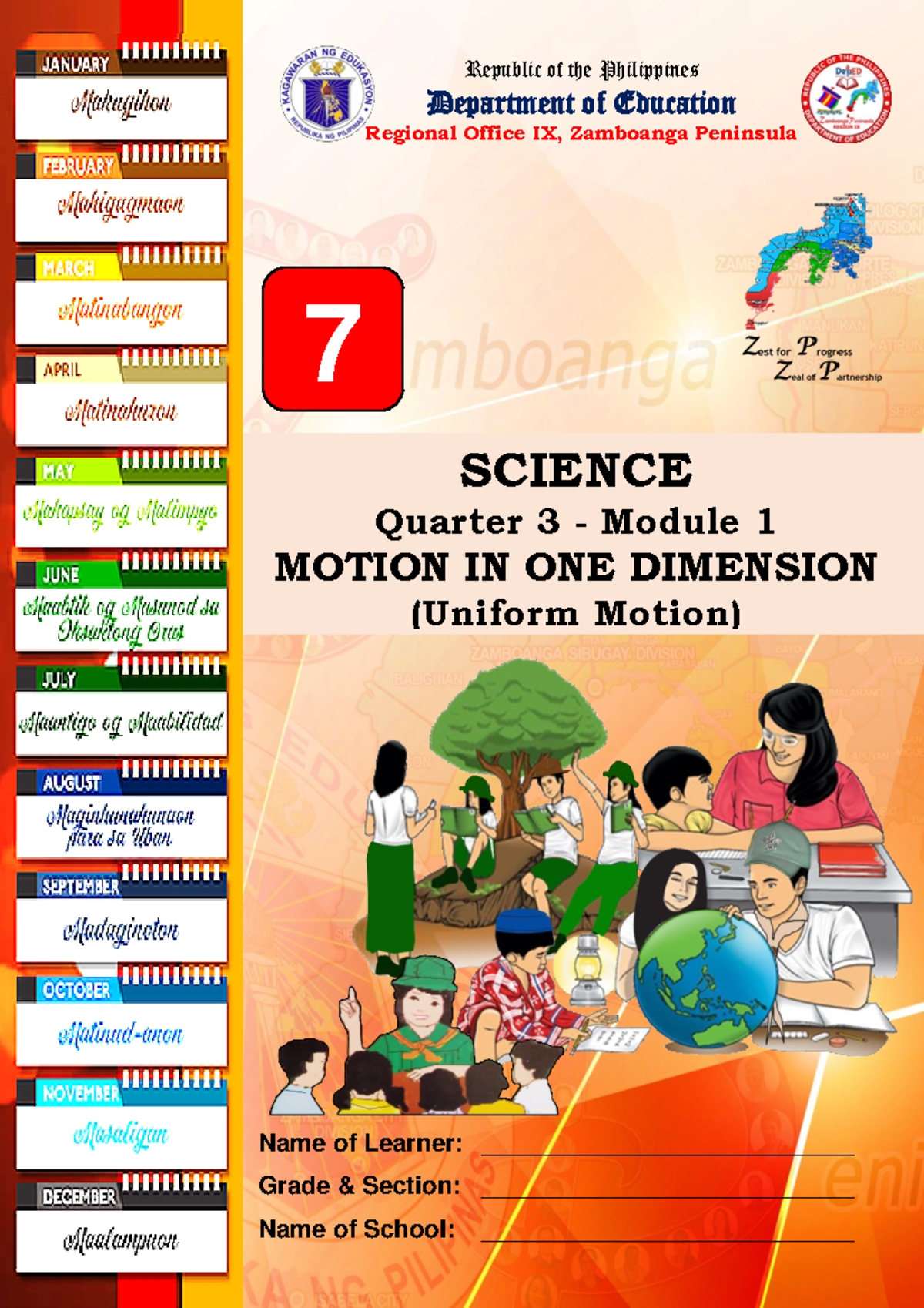 Science-7 Q3 Module 1: Motion in One Dimension (Uniform Motion) - Studocu