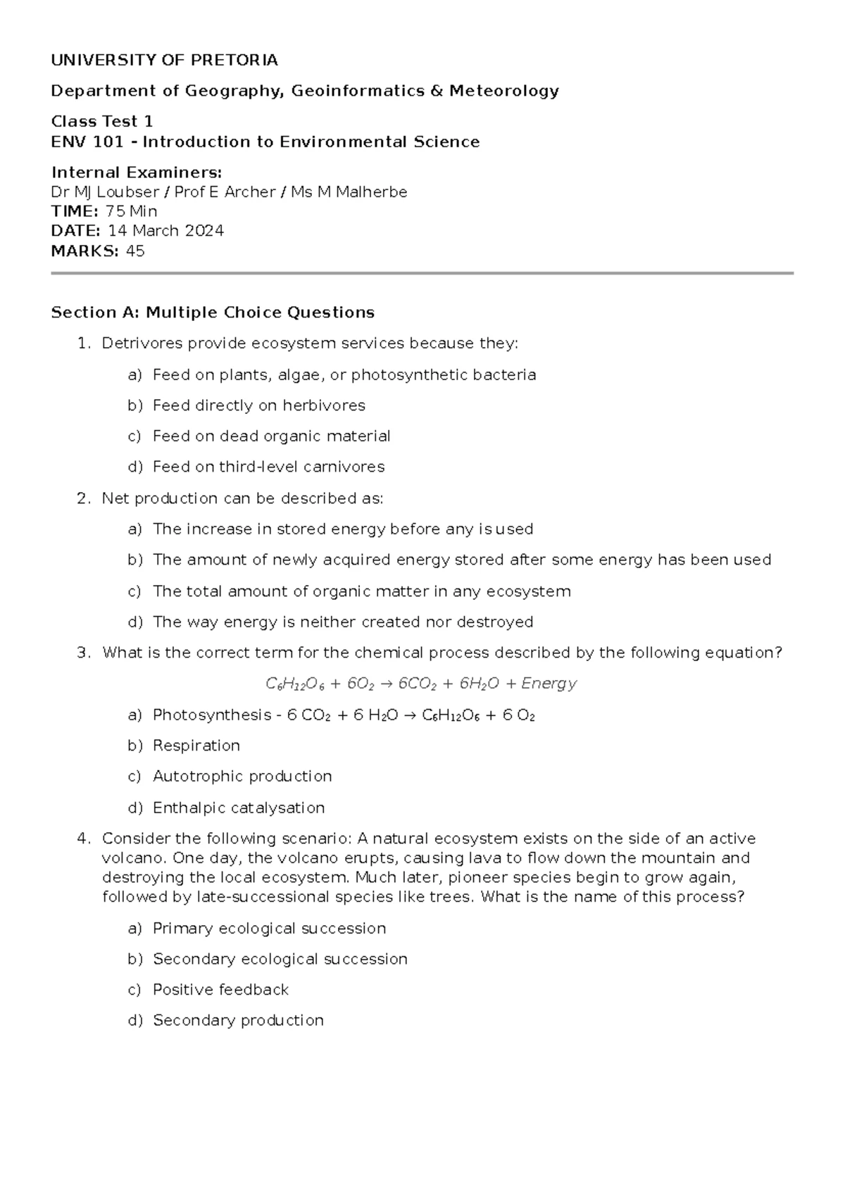 GGH3705 S2 2024 Oct-Nov Environmental Impact Portfolio Assessment - Studocu