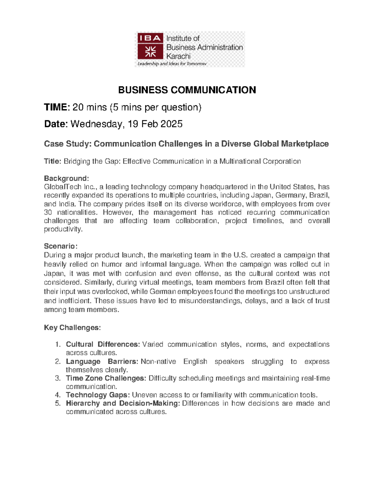 Case Study: Overcoming Communication Challenges in GlobalTech Inc ...