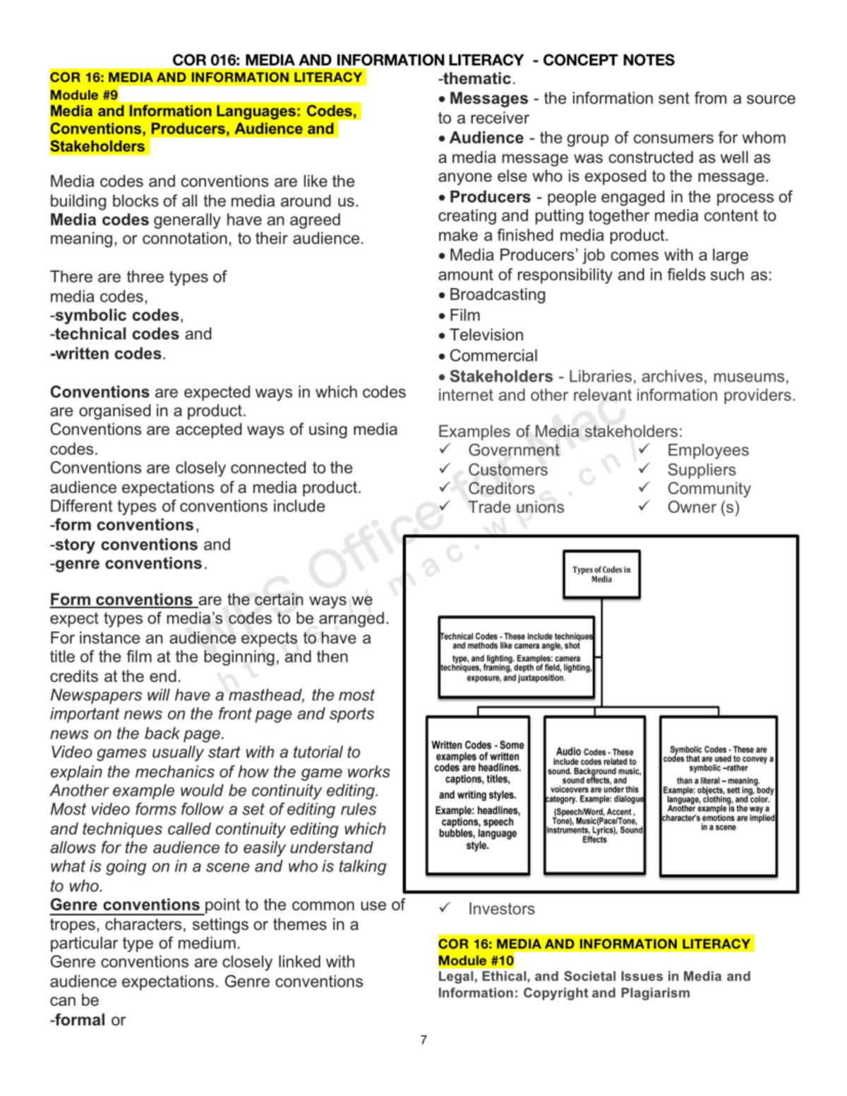 COR 16: MEDIA AND INFORMATION LITERACY MODULE NOTES AND CONCEPTS - Studocu