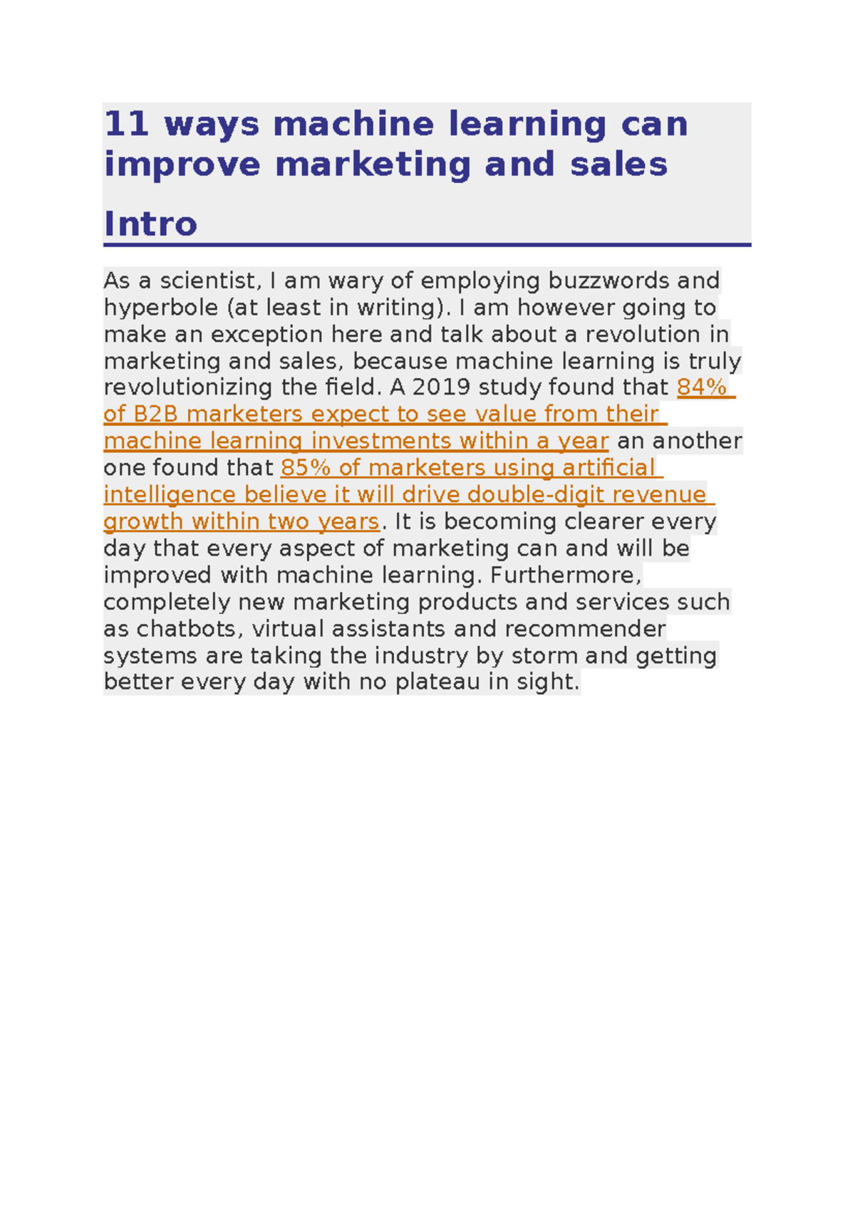 11 ways machine learning can improve marketing and sales - I am however ...