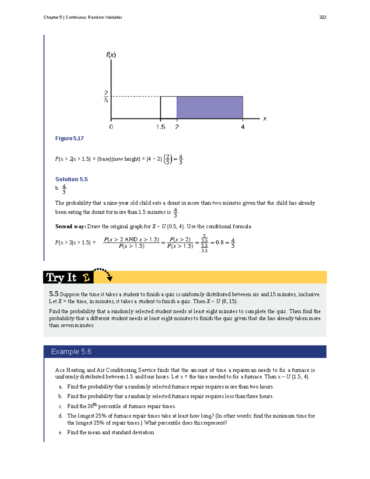Chapter 5: Continuous Random Variables - Introductory Statistics (Part ...