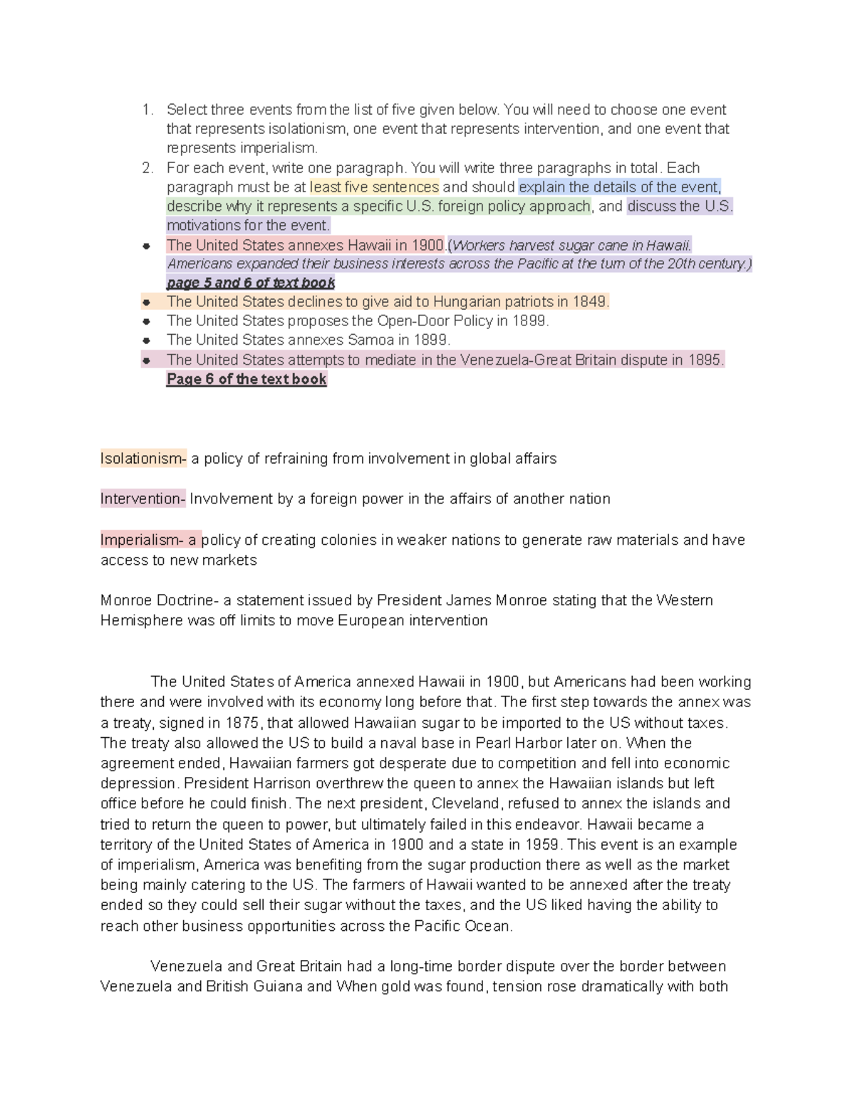 03.01 U.S. Foreign Policy: Isolationism, Intervention, and Imperialism ...