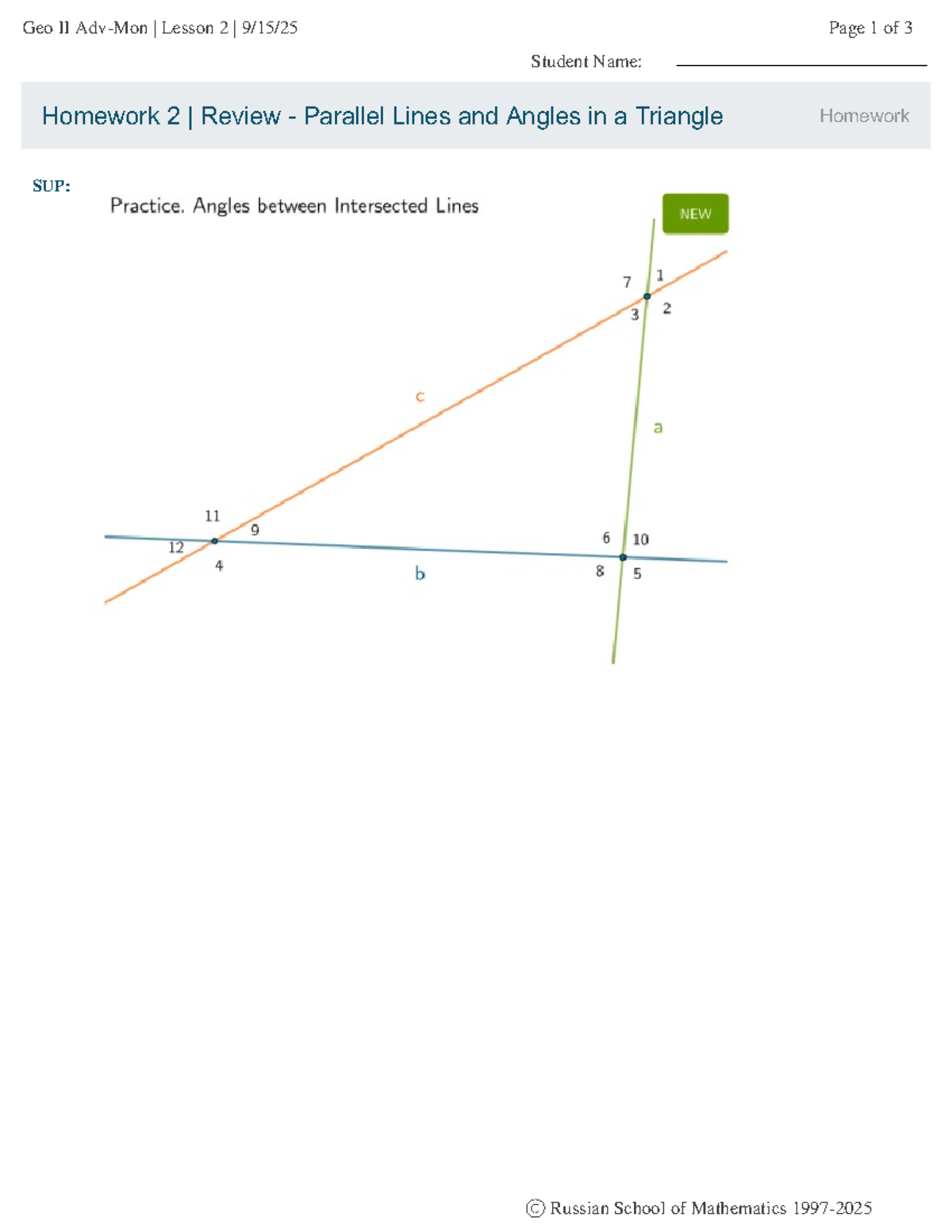 Geo II Adv-Mon Student Printout - MEDC 65 - Homework 2 | Review ...