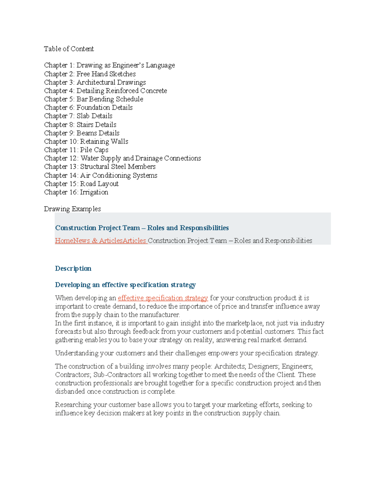 Building Drawing Lecture Notes: Engineering Concepts & Practices - Studocu