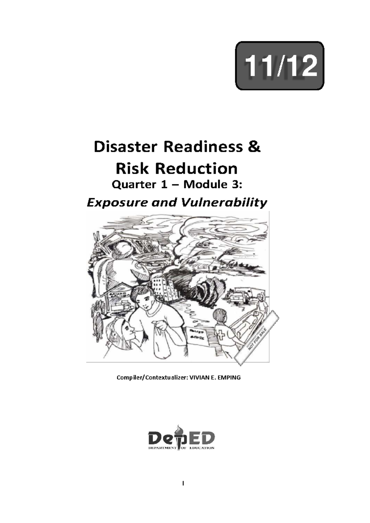 DRRR Q1 M3: Understanding Exposure and Vulnerability in Disasters - Studocu