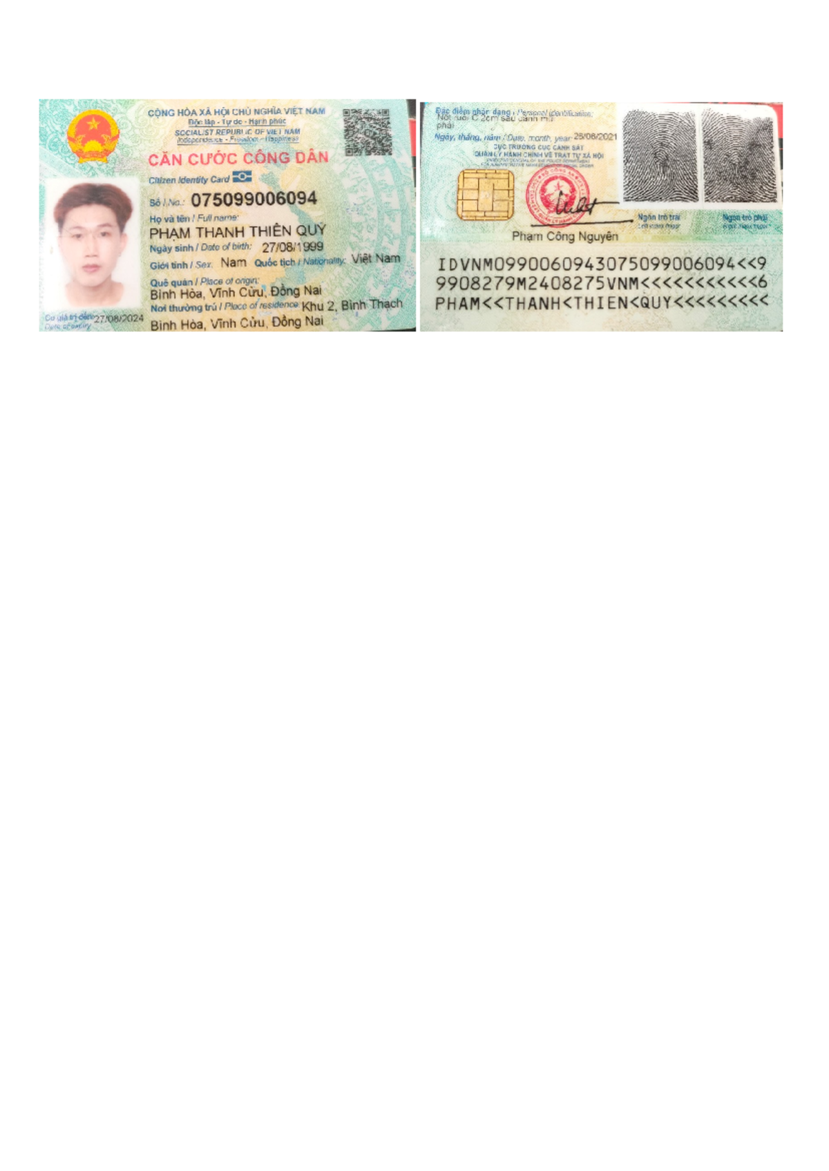Cccd - Identification Card Details and Format Guidelines - Studocu