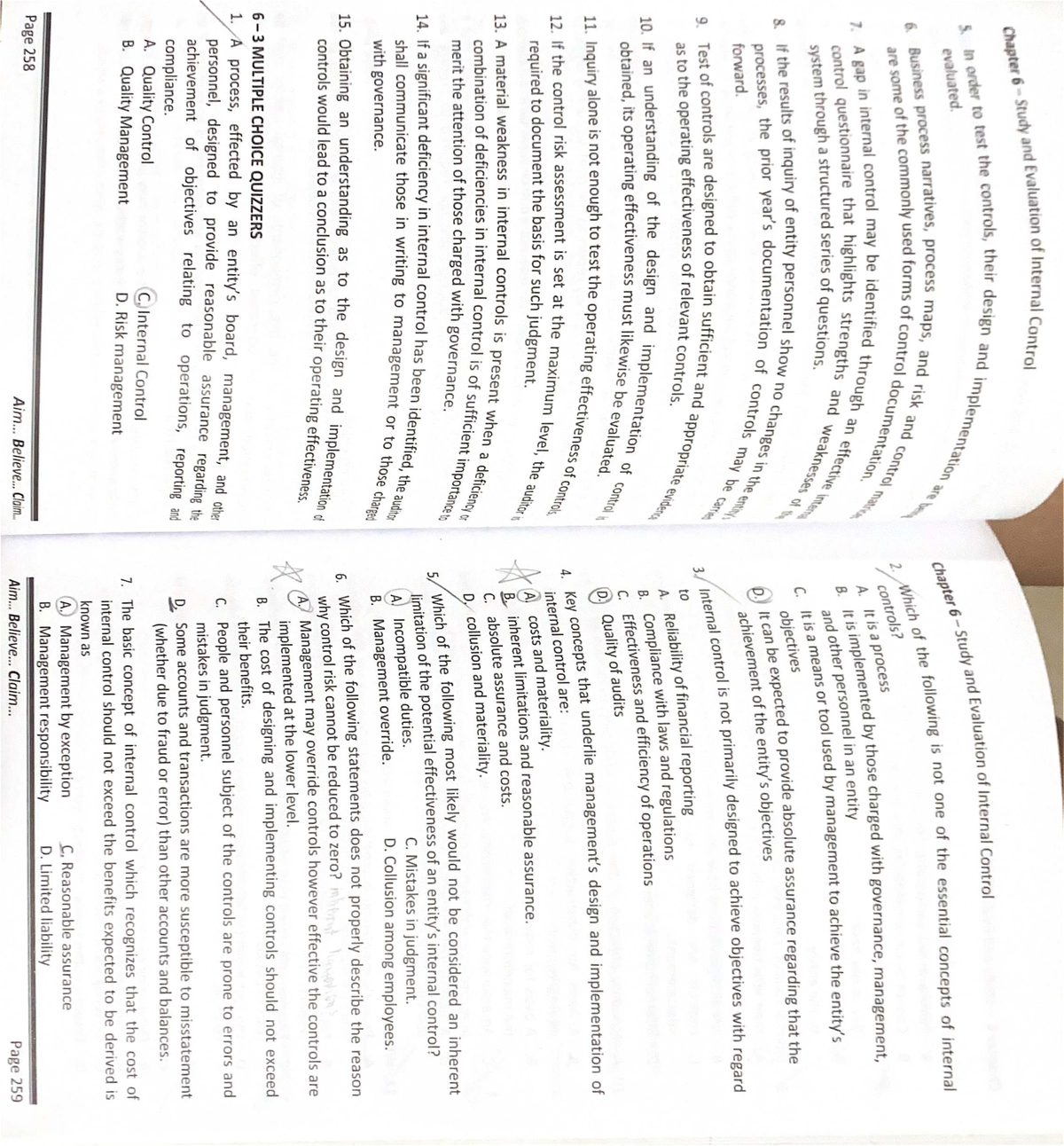 Chapter 6: Study and Evaluation of Internal Control (ACCT 101) - Studocu