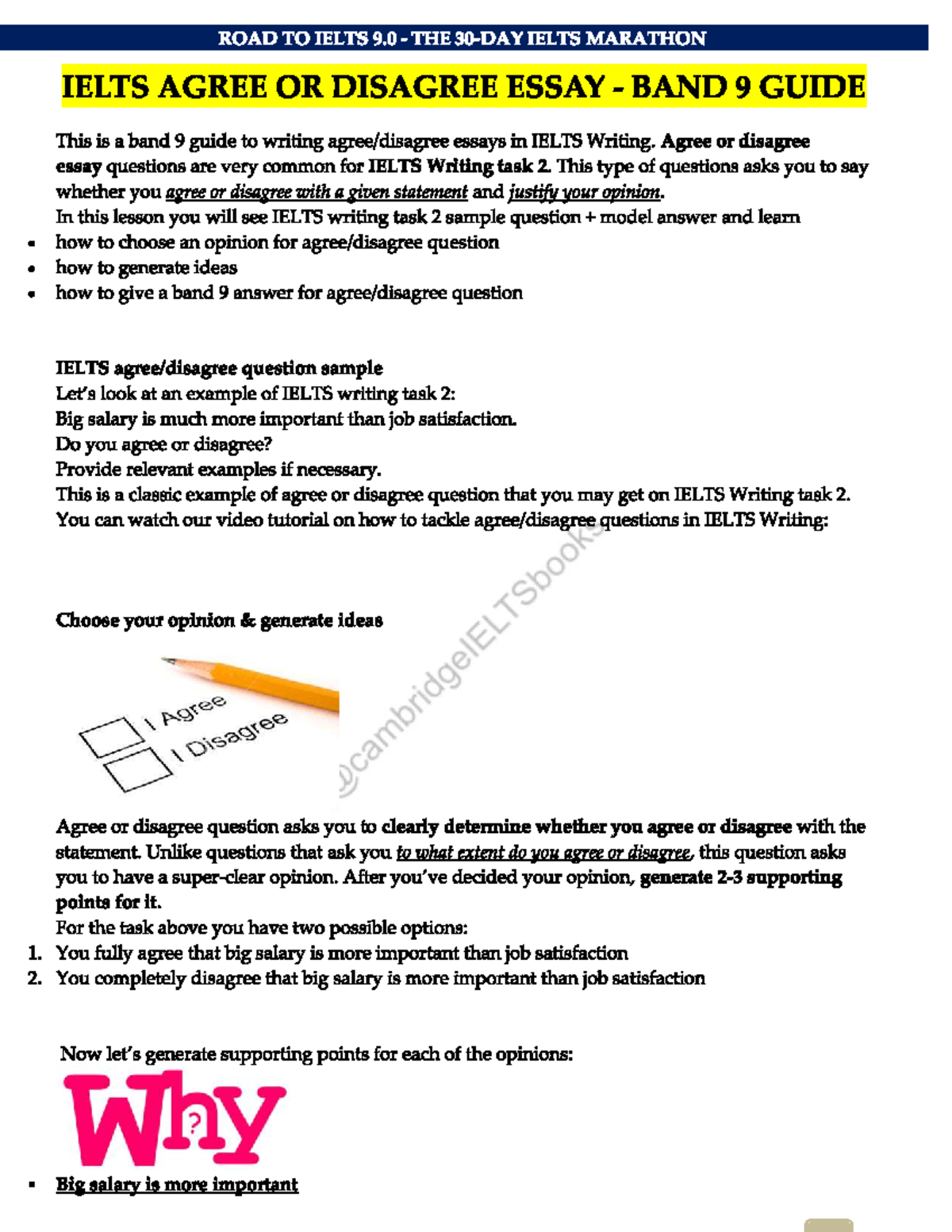 IELTS Writing Tips: Achieving a Band 9 in Task 2 - Studocu
